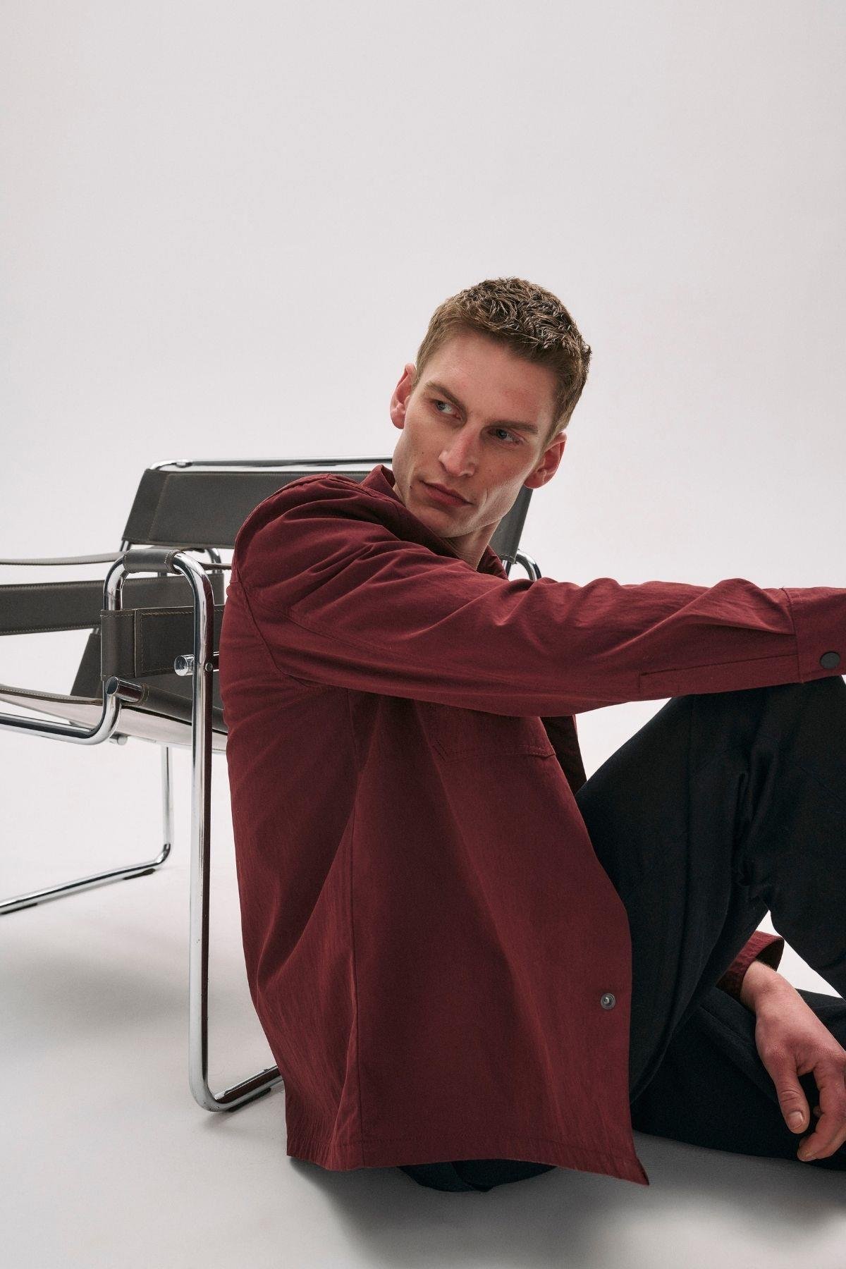 B.Intl Rocco Overshirt RE98 Bordeaux