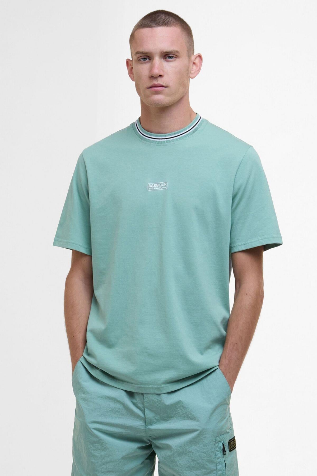 B.Intl Logo Tipped T-Shirt GN11 Granite Green
