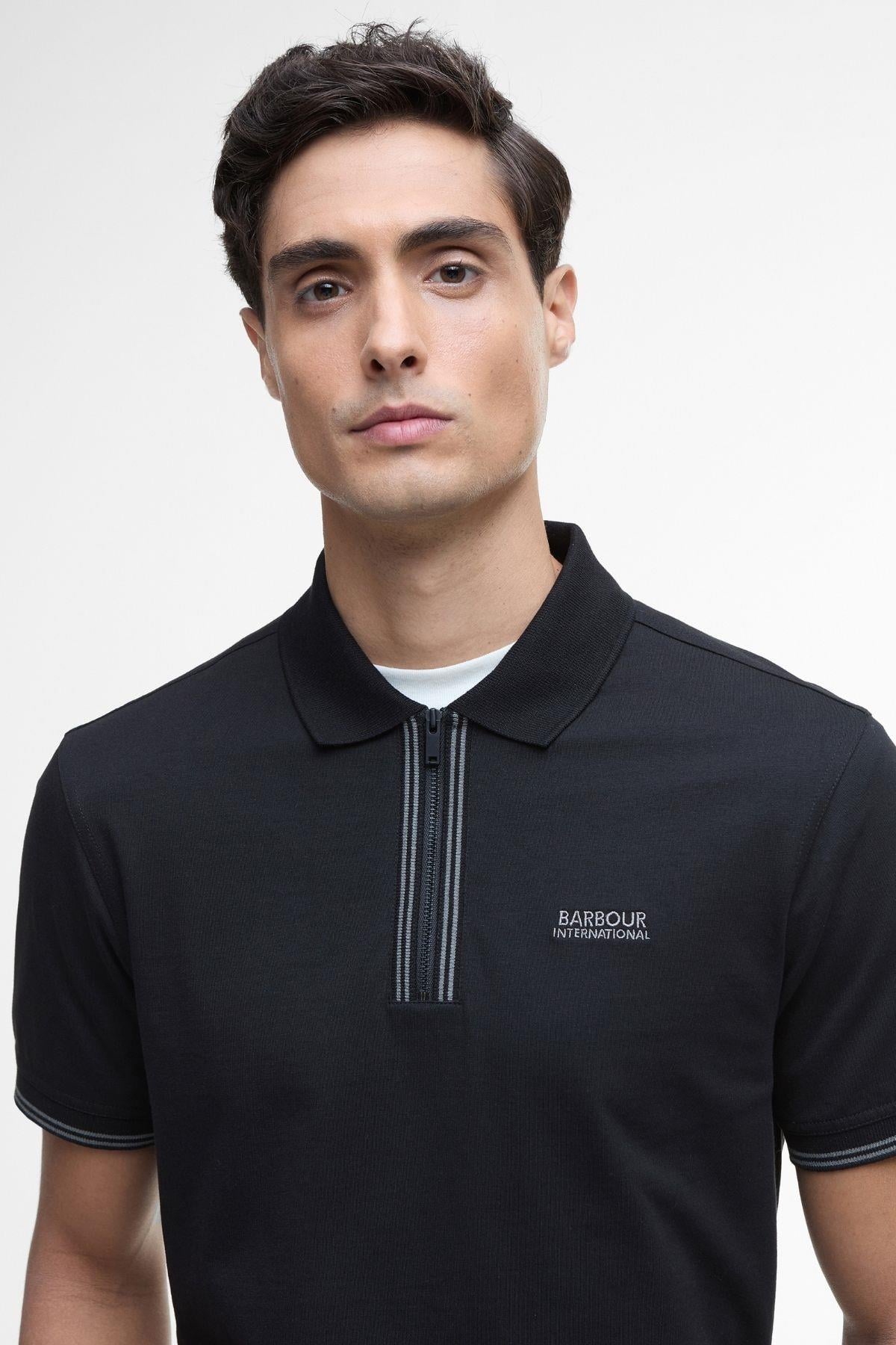 B.Intl Ollie Twin Tipped Placket Polo Yaka BK11 Black