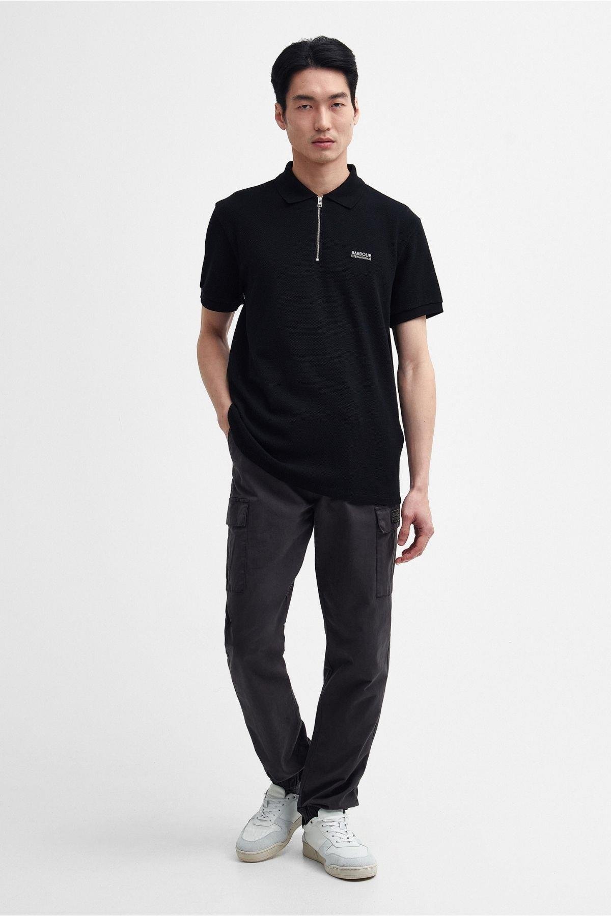 B.Intl Albury Short Sleeve Polo Yaka BK11 Black