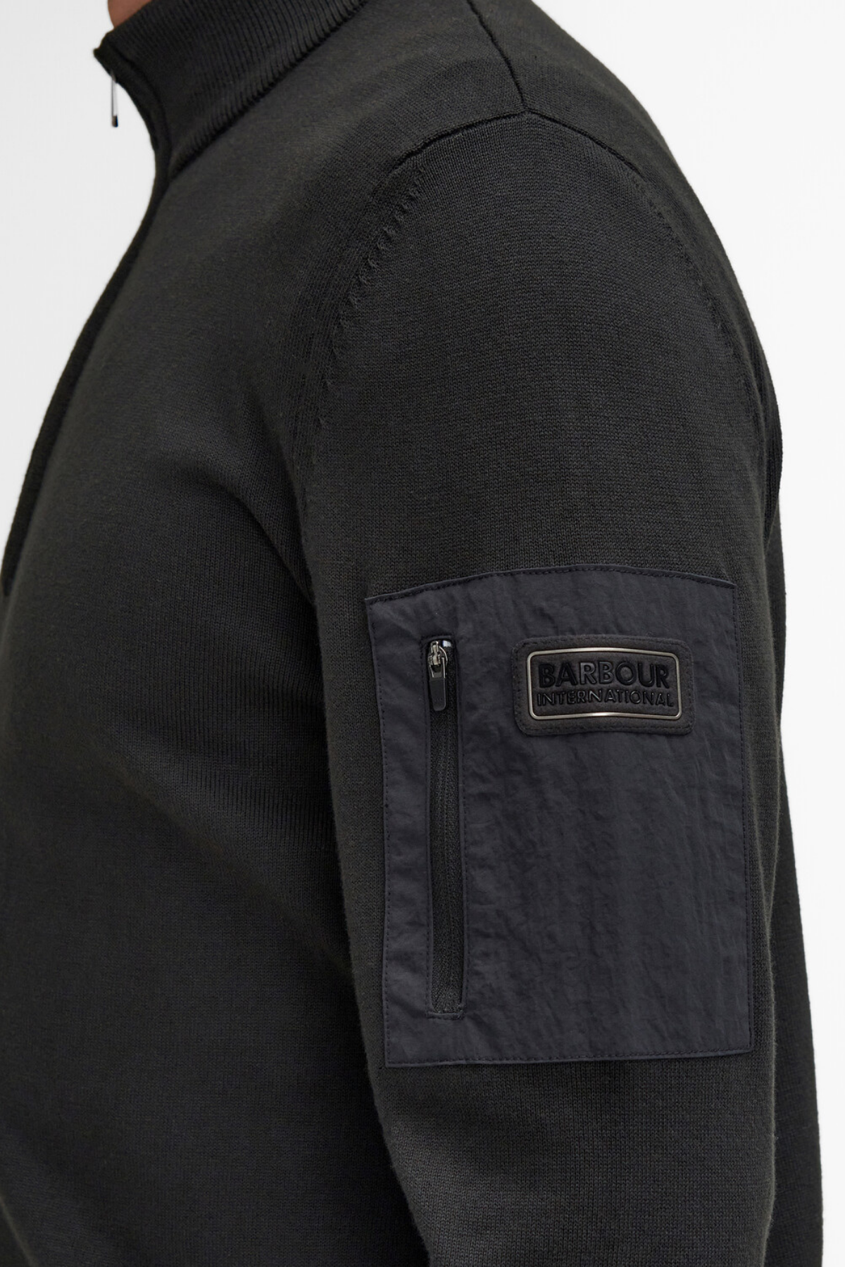 B.Intl Blades Pamuklu Yarım Fermuarlı Kazak BK11 Black