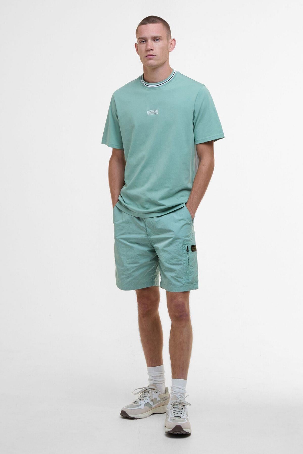 B.Intl Logo Tipped T-Shirt GN11 Granite Green