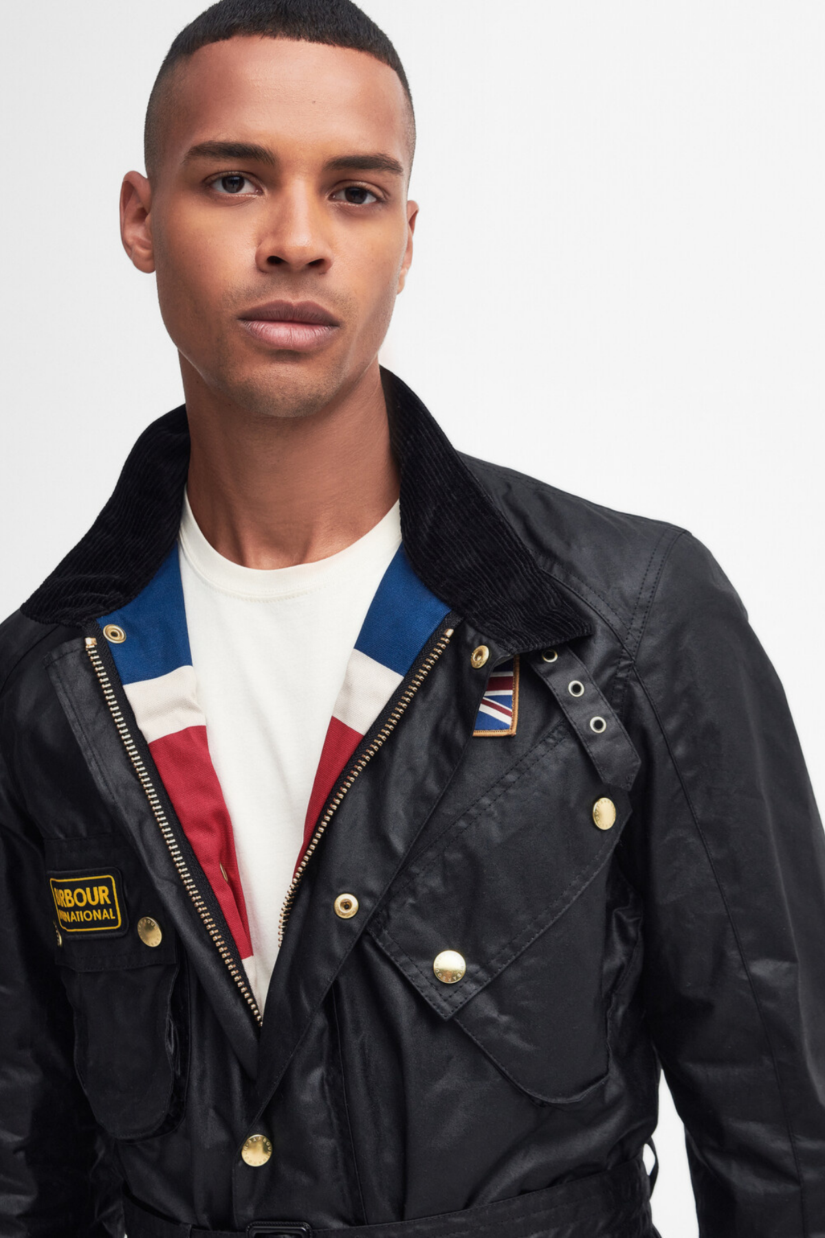 B.Intl Union Jack International Yağlı Ceket BK91 Black