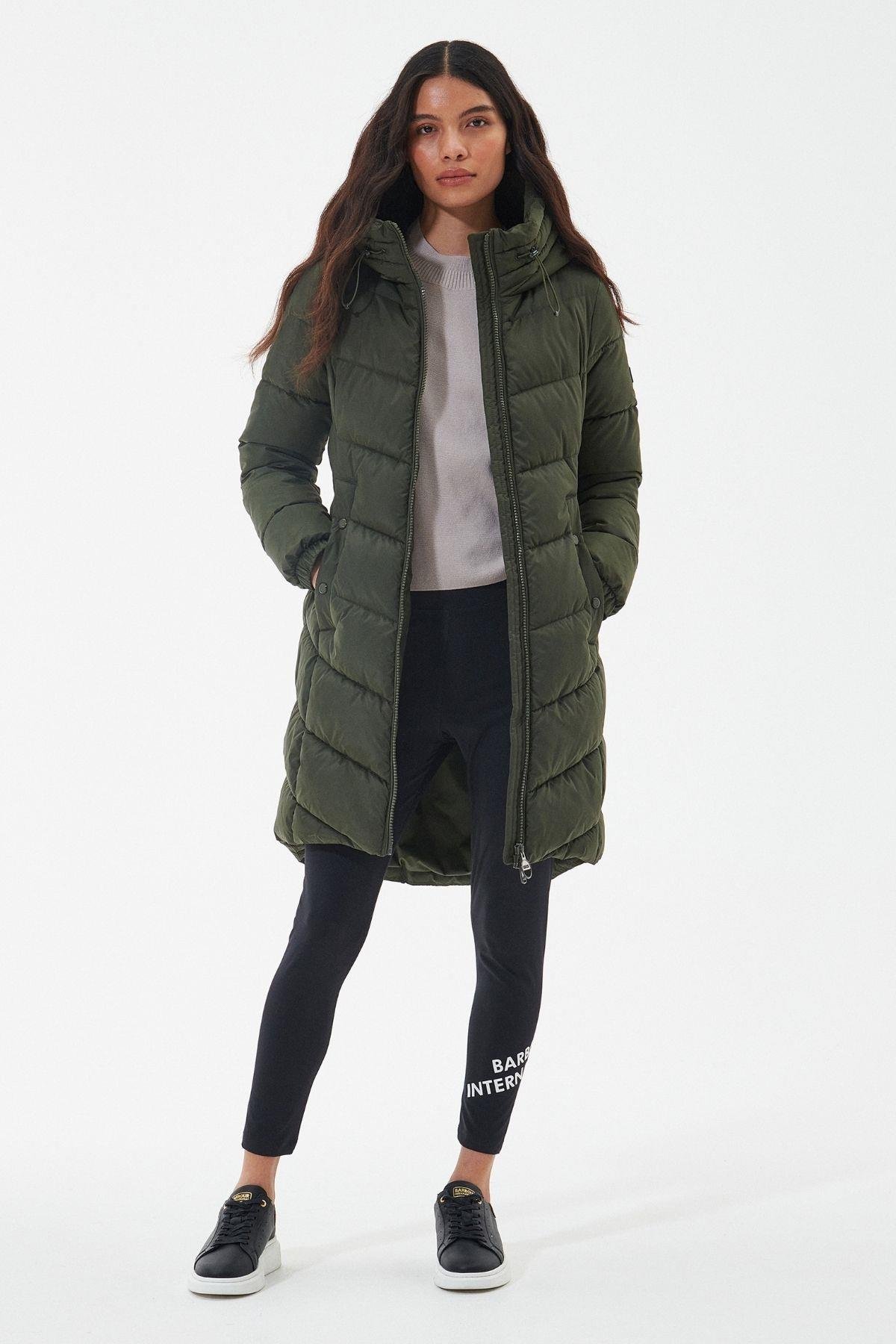 B.Intl Boston Longline Kapitone Ceket OL51 Envy