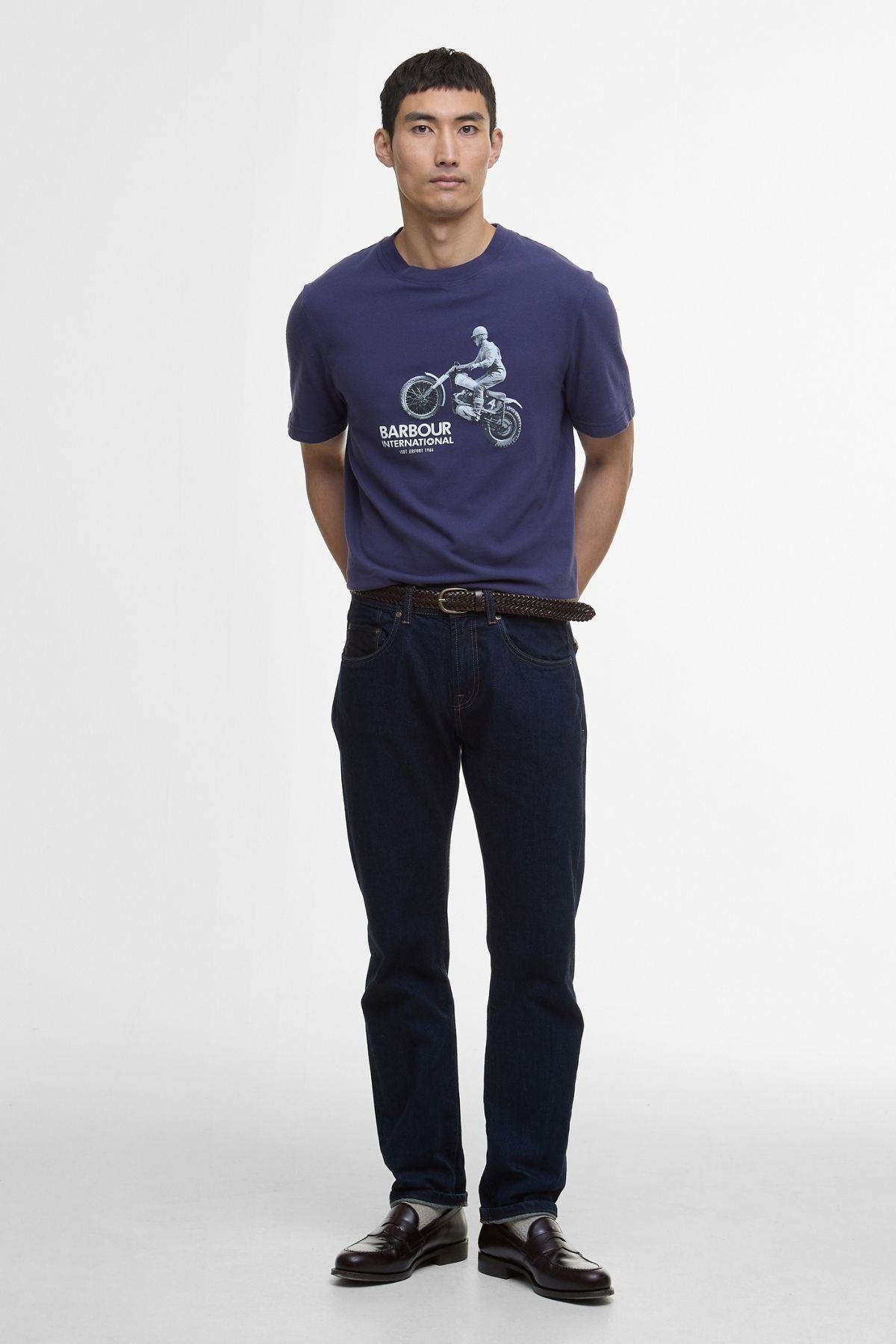 B.Intl Jump Archive Graphic T-Shirt BU78 Midnight Blue