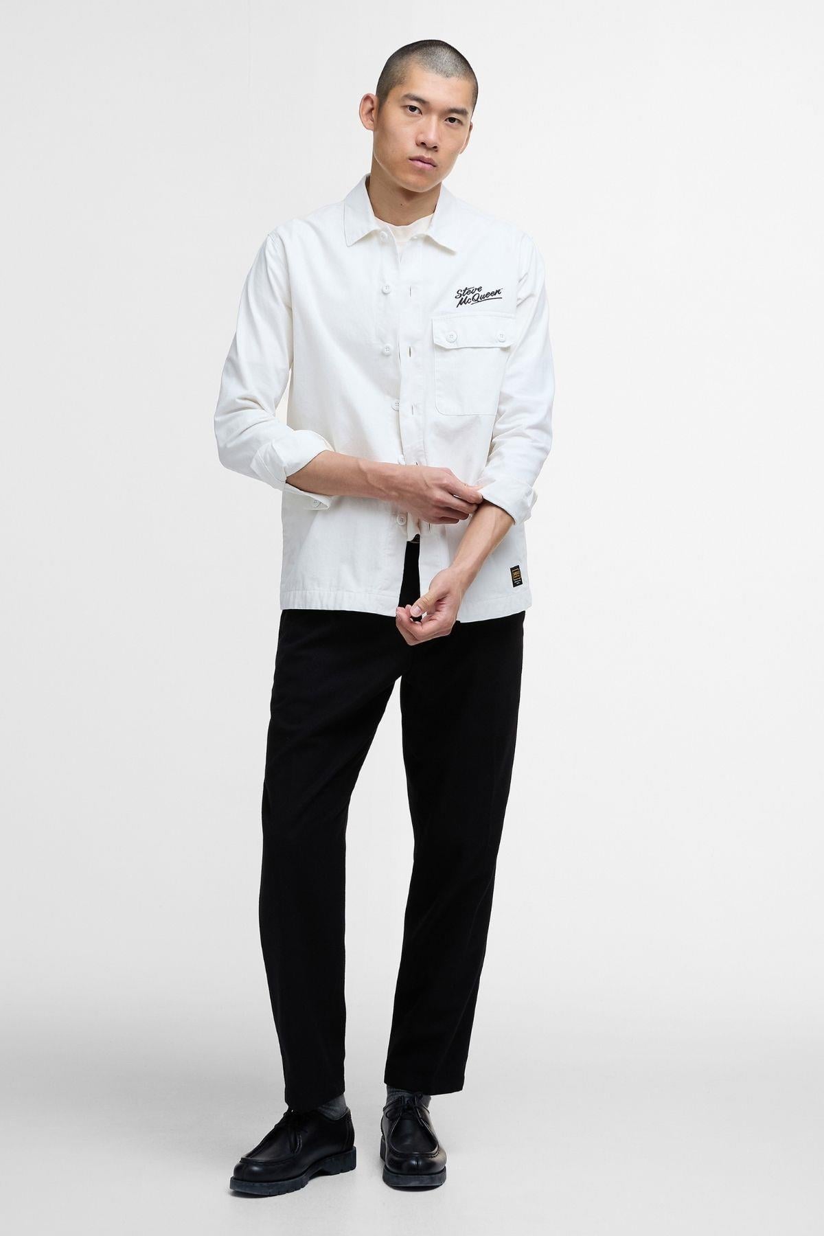 B.Intl Morand Garment Dyed Dış Gömlek WH32 Whisper White