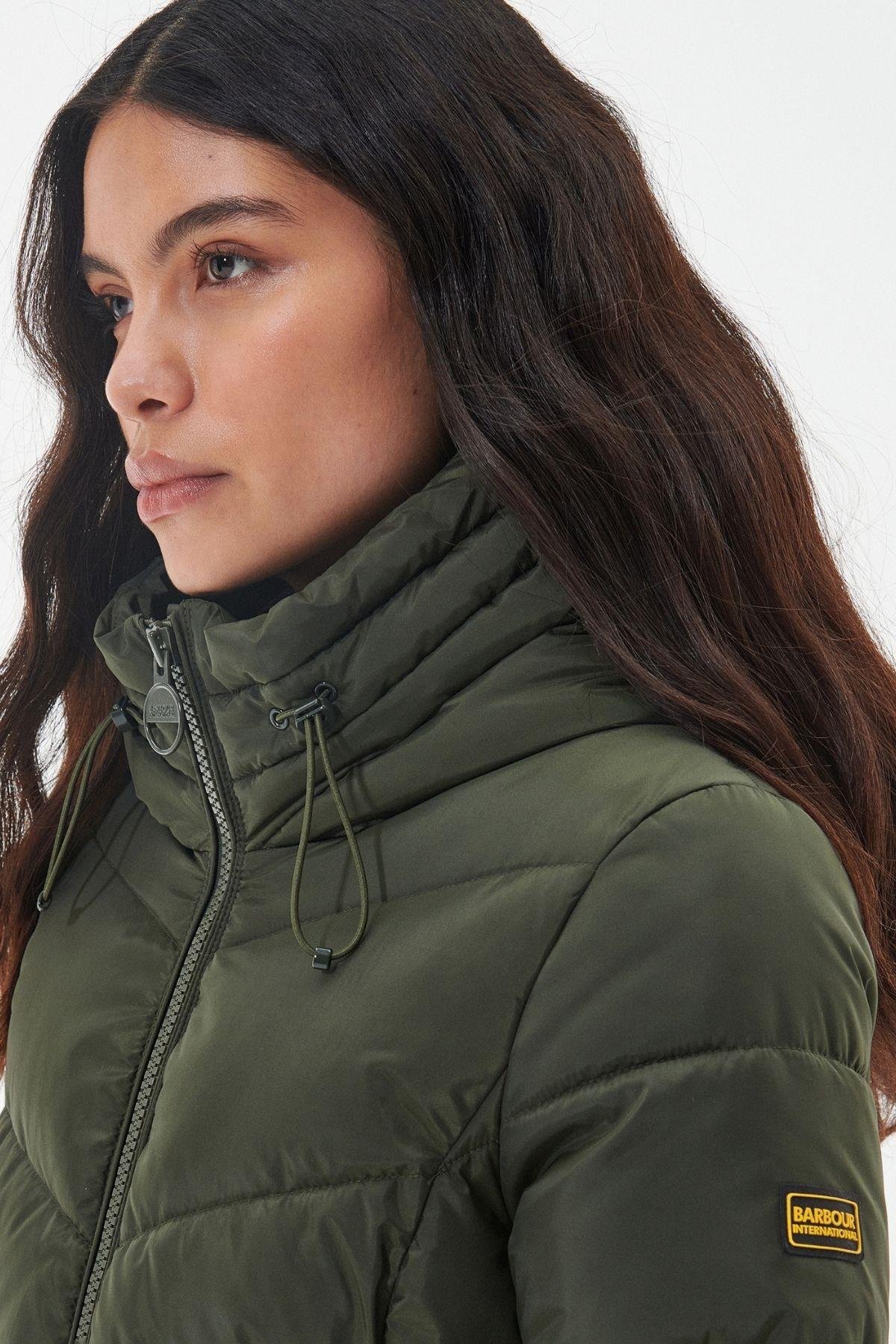 B.Intl Boston Longline Kapitone Ceket OL51 Envy