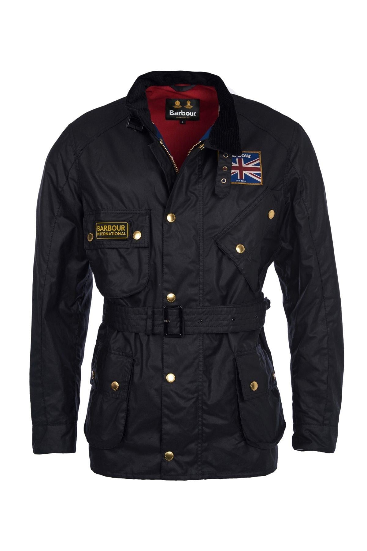 B.Intl Union Jack International Yağlı Ceket BK91 Black
