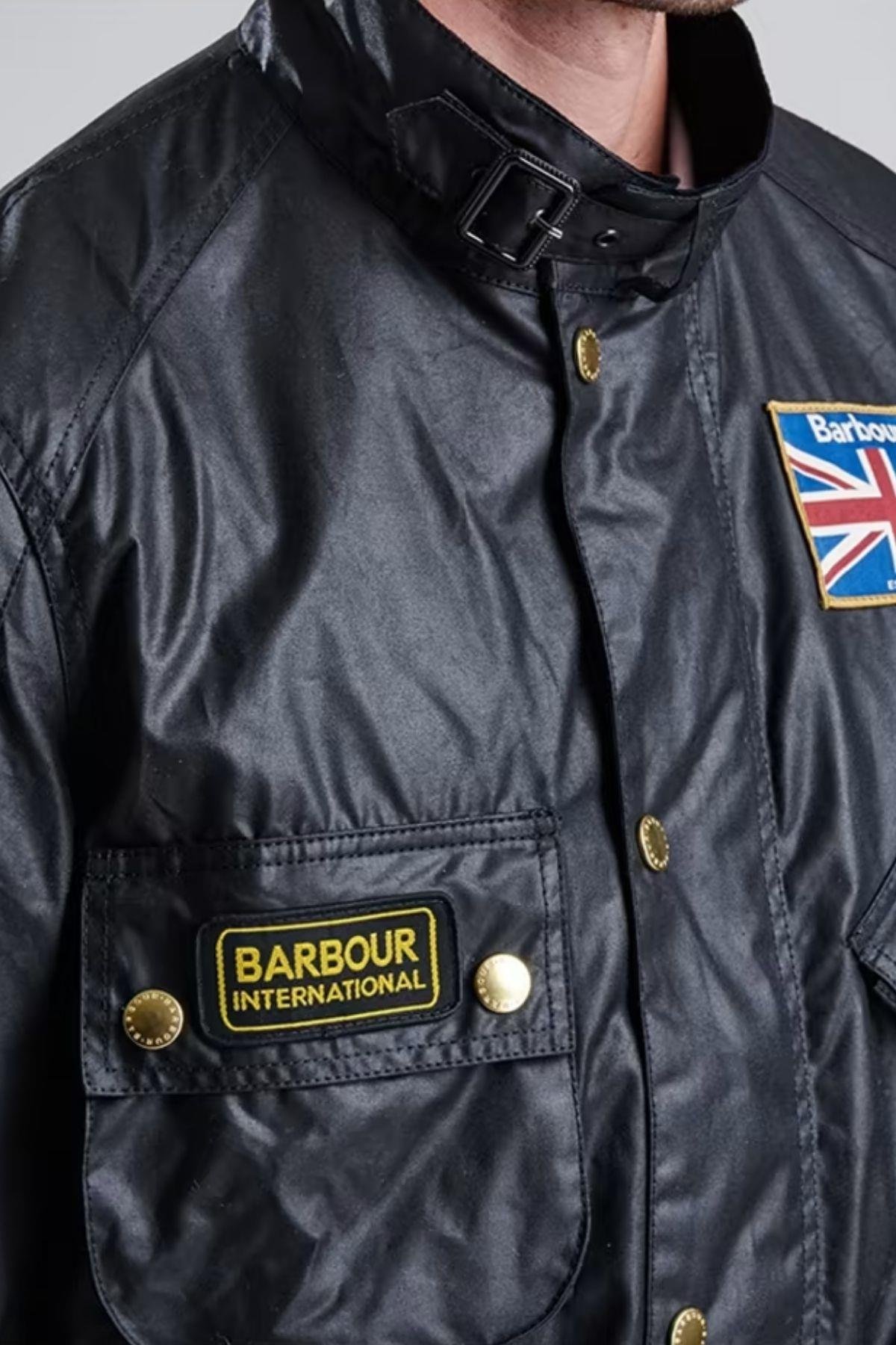 B.Intl Union Jack International Yağlı Ceket BK91 Black