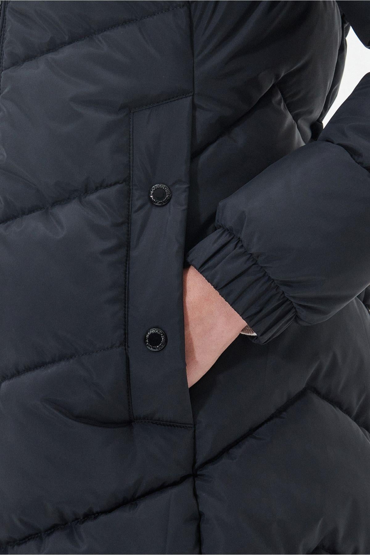 B.Intl Boston Longline Kapitone Ceket BK11 Black/Classic
