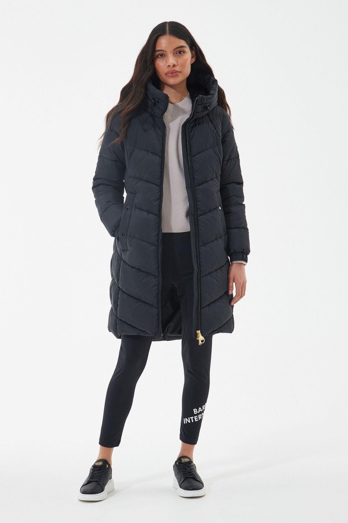 B.Intl Boston Longline Kapitone Ceket BK11 Black/Classic