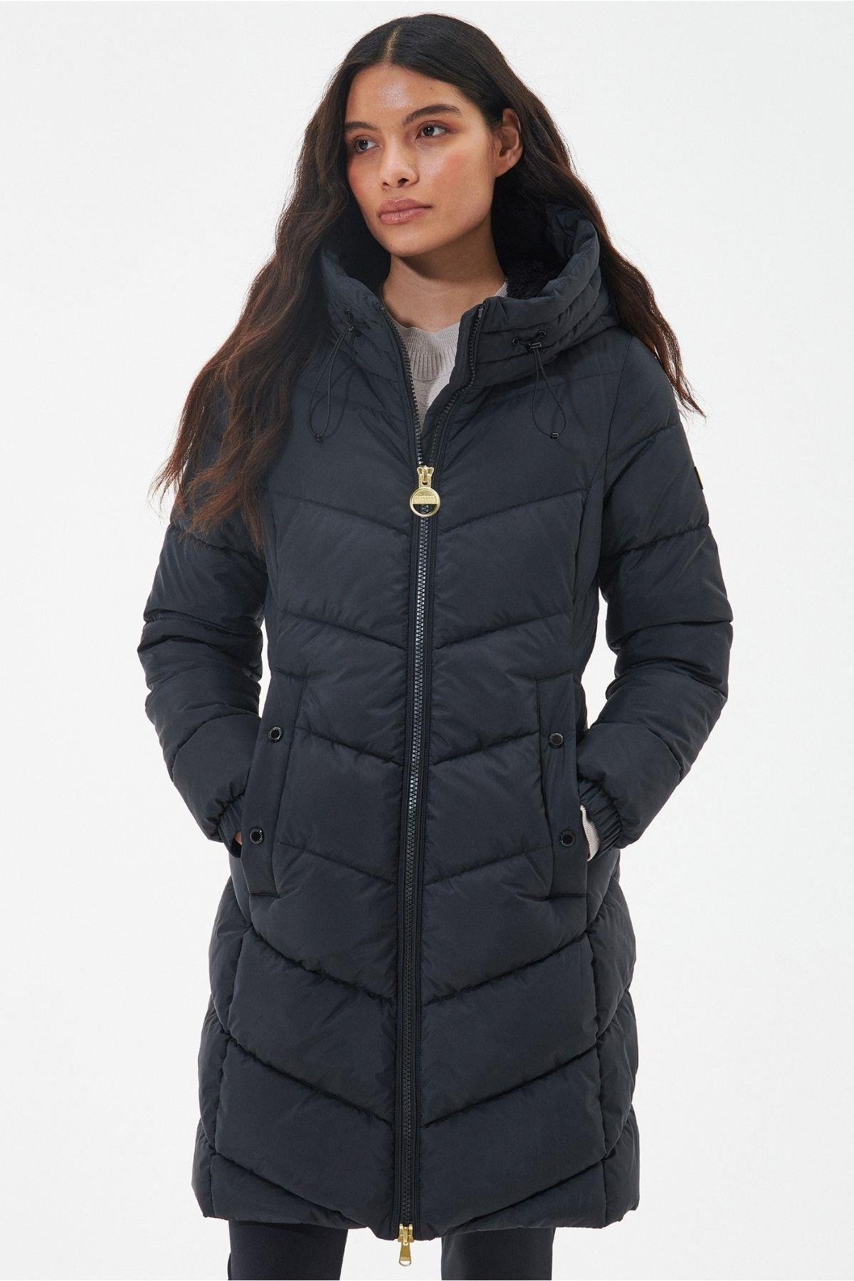B.Intl Boston Longline Kapitone Ceket BK11 Black/Classic