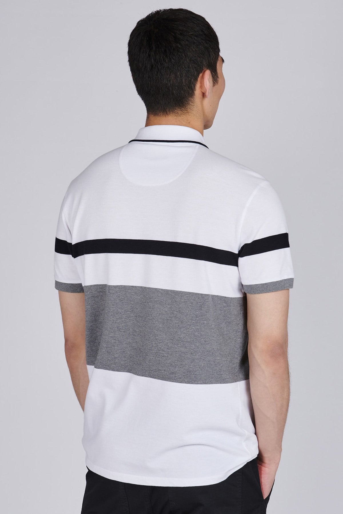 B.Intl Clax Stipe Polo WH11 White