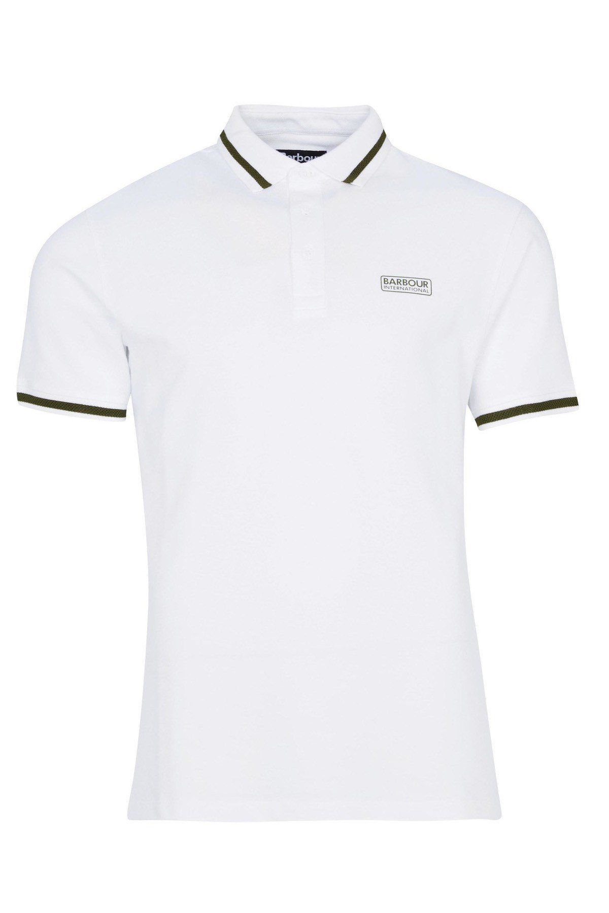 B.Intl Grid Tipped Polo WH11 White
