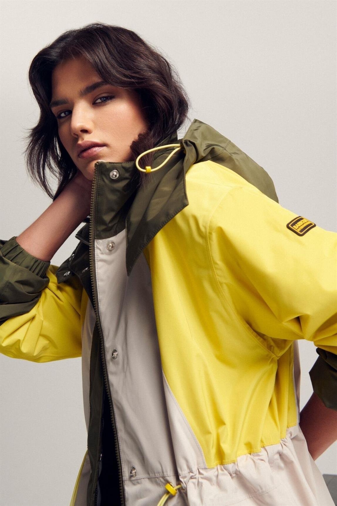 B.Intl Kadın Pendleton Ceket Silver Cloud/Electric Yellow/Envy