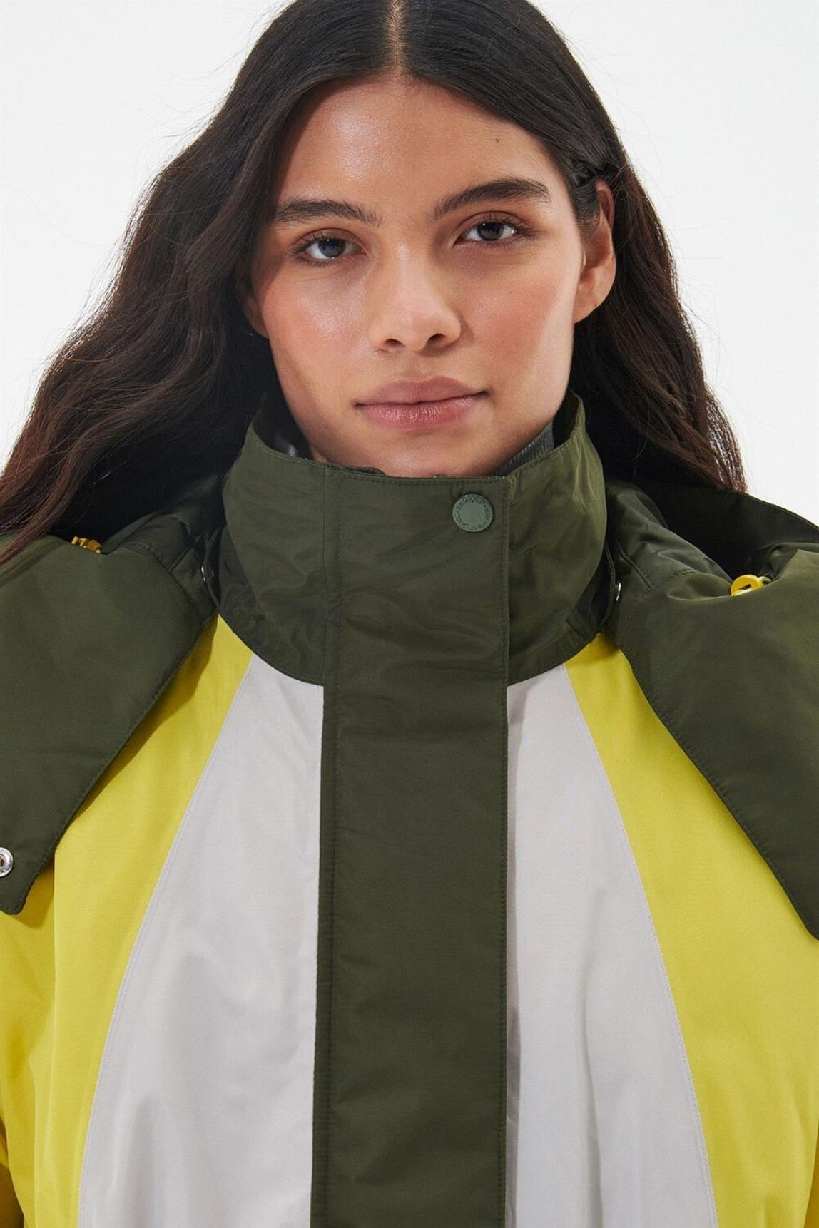 B.Intl Kadın Pendleton Ceket Silver Cloud/Electric Yellow/Envy