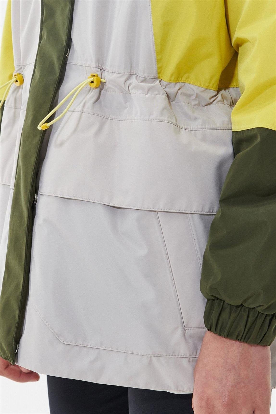 B.Intl Kadın Pendleton Ceket Silver Cloud/Electric Yellow/Envy