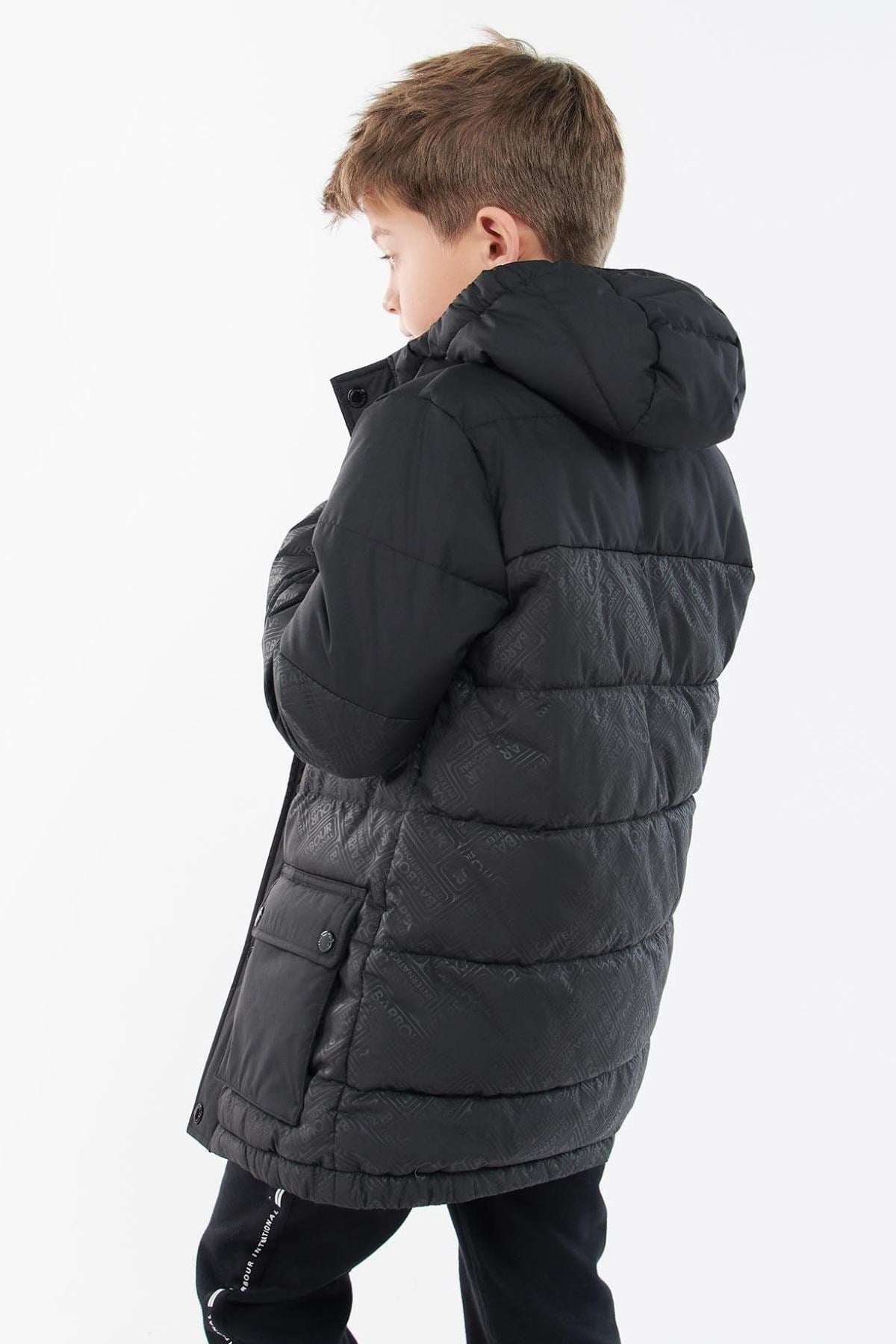 B.Intl Redford Hooded Çocuk Kapitone Ceket BK11 Black