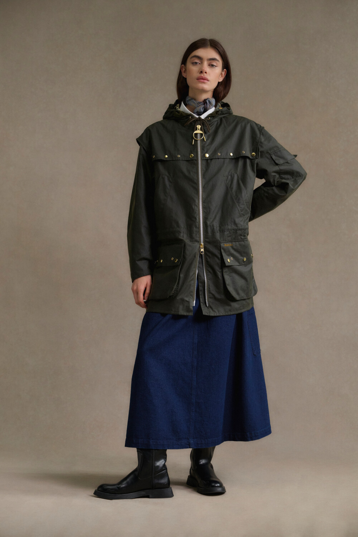 Barbour Aberford Yağlı Ceket OL99 Archive Olive/Ancient Tartan