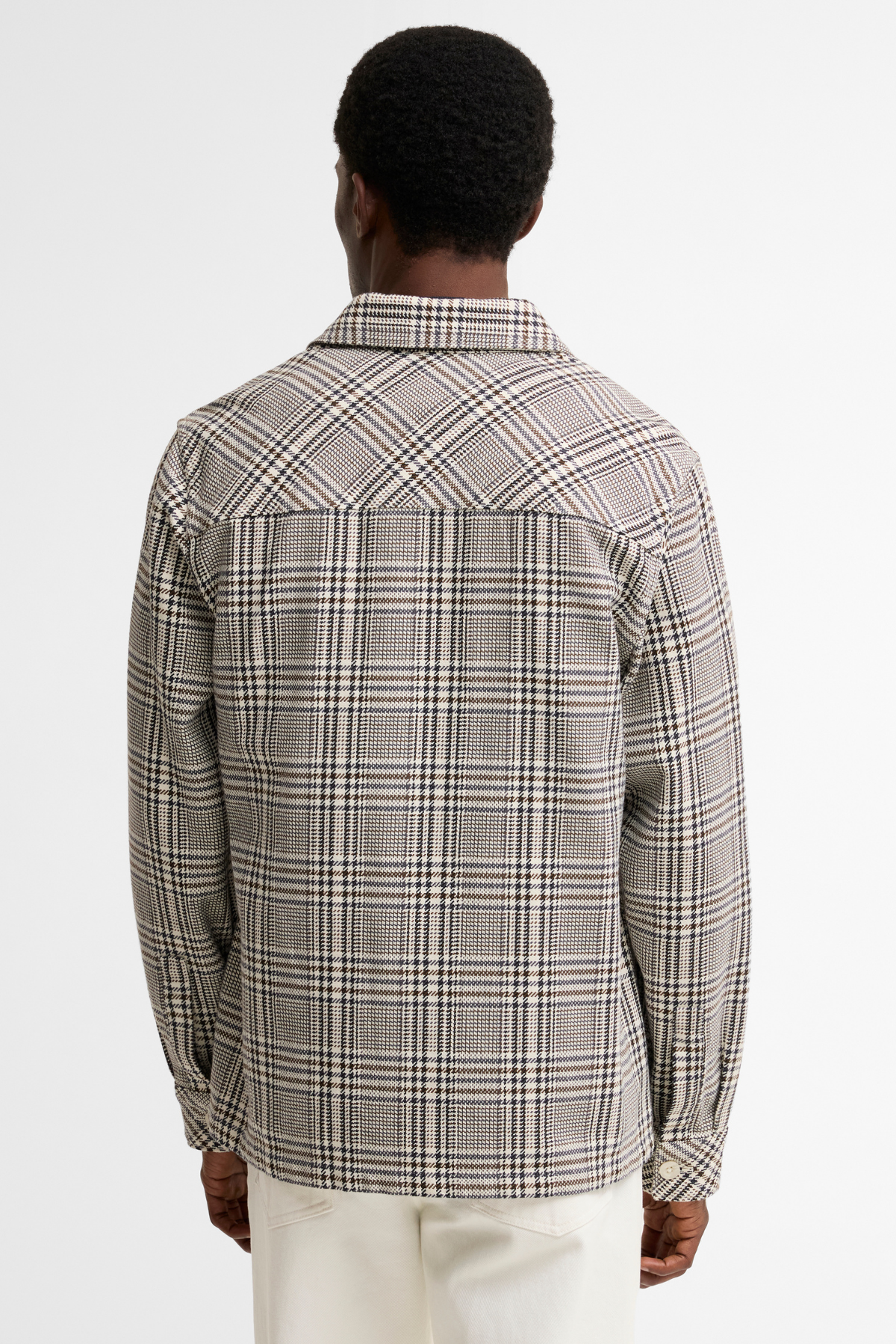 Barbour Alderney Houndstooth Dış Gömlek WH32 Whisper White