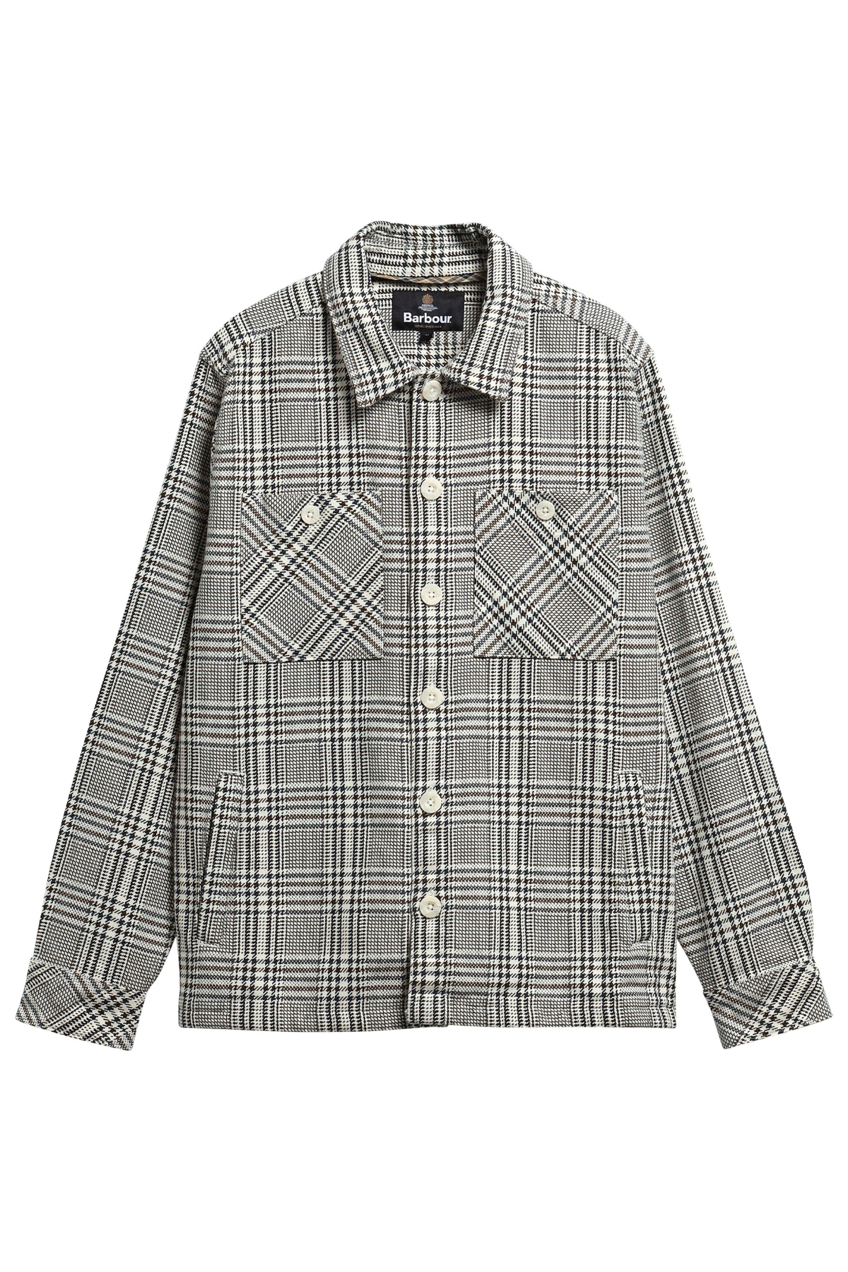 Barbour Alderney Houndstooth Dış Gömlek WH32 Whisper White