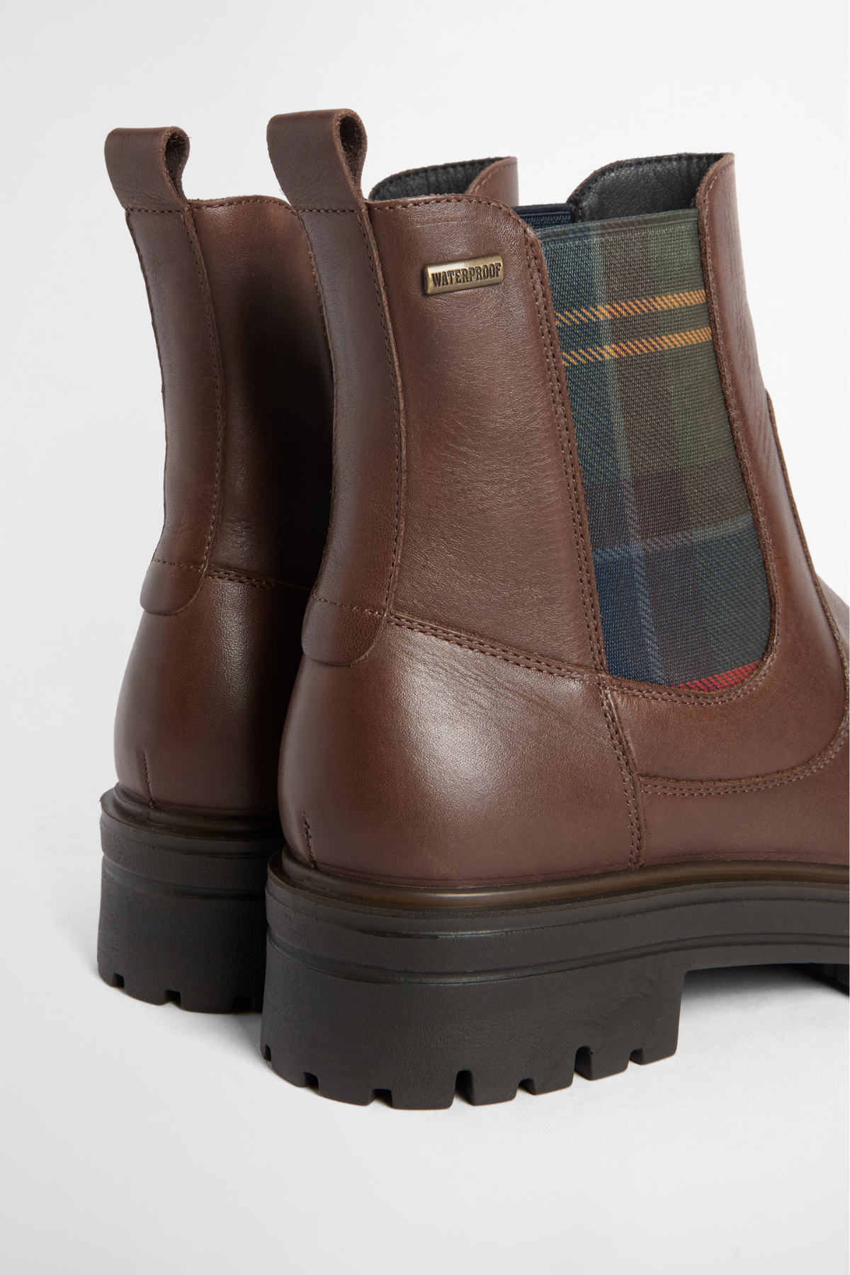Barbour Amberley Chelsea Bot TA71 Dk Tan Leather