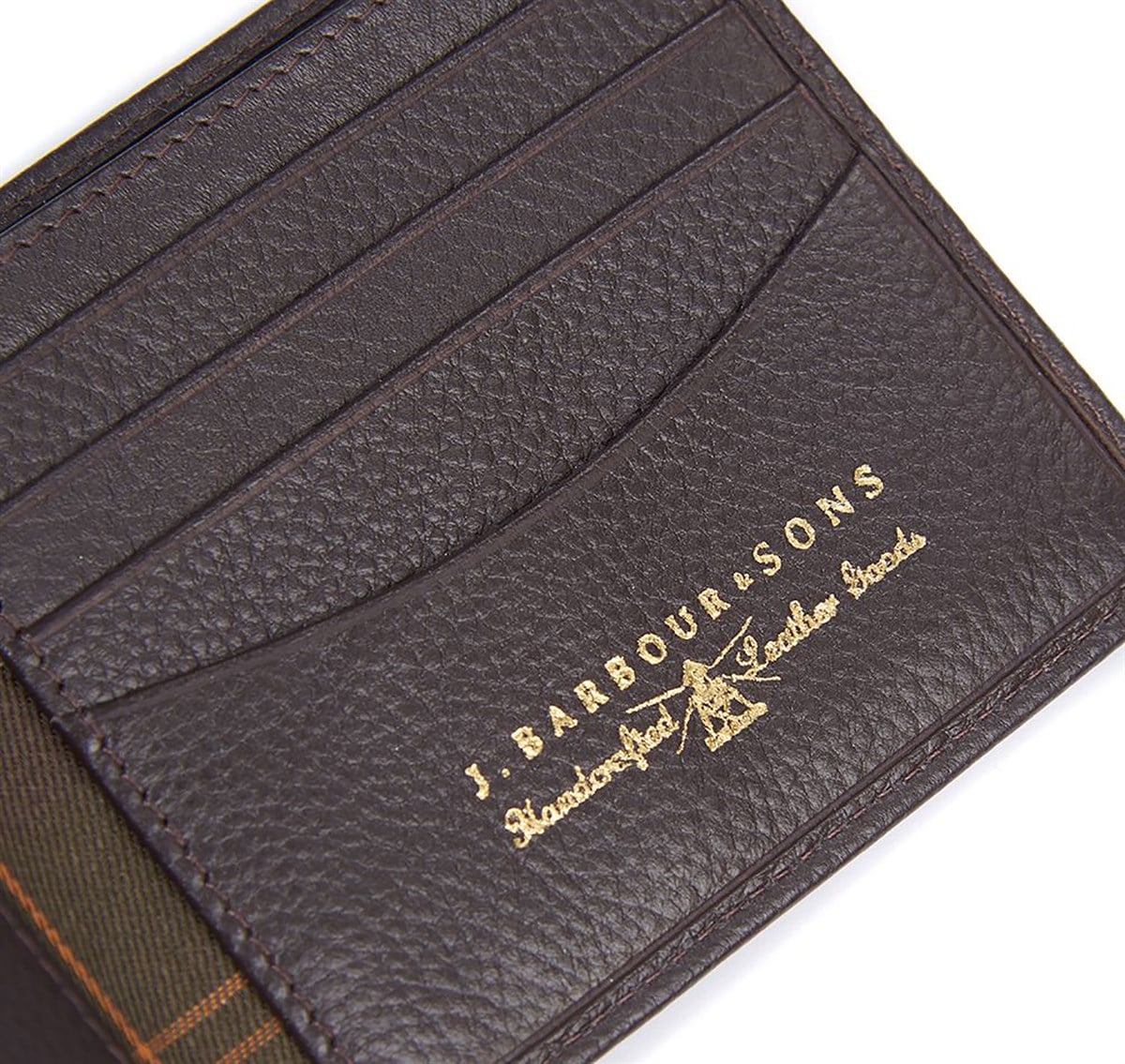 Barbour Amble Leather Billfold Wallet BR71 Dk.Brown