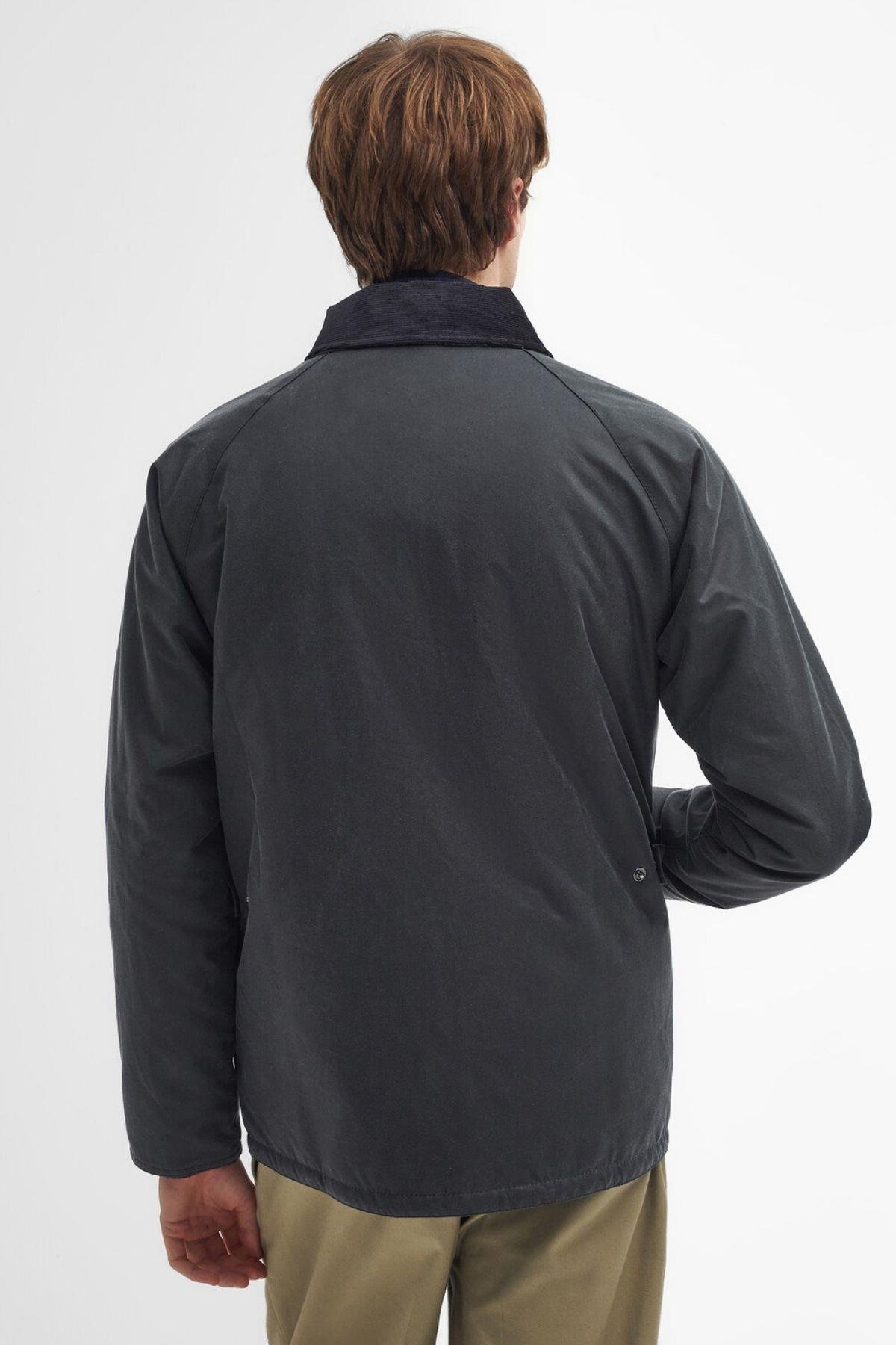Barbour Ambleside Yağlı Ceket BK71 Black/Blue Granite Tartan