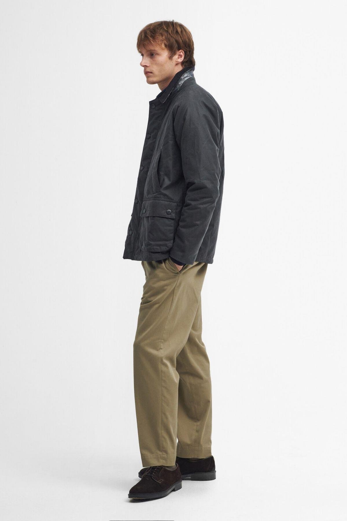 Barbour Ambleside Yağlı Ceket BK71 Black/Blue Granite Tartan
