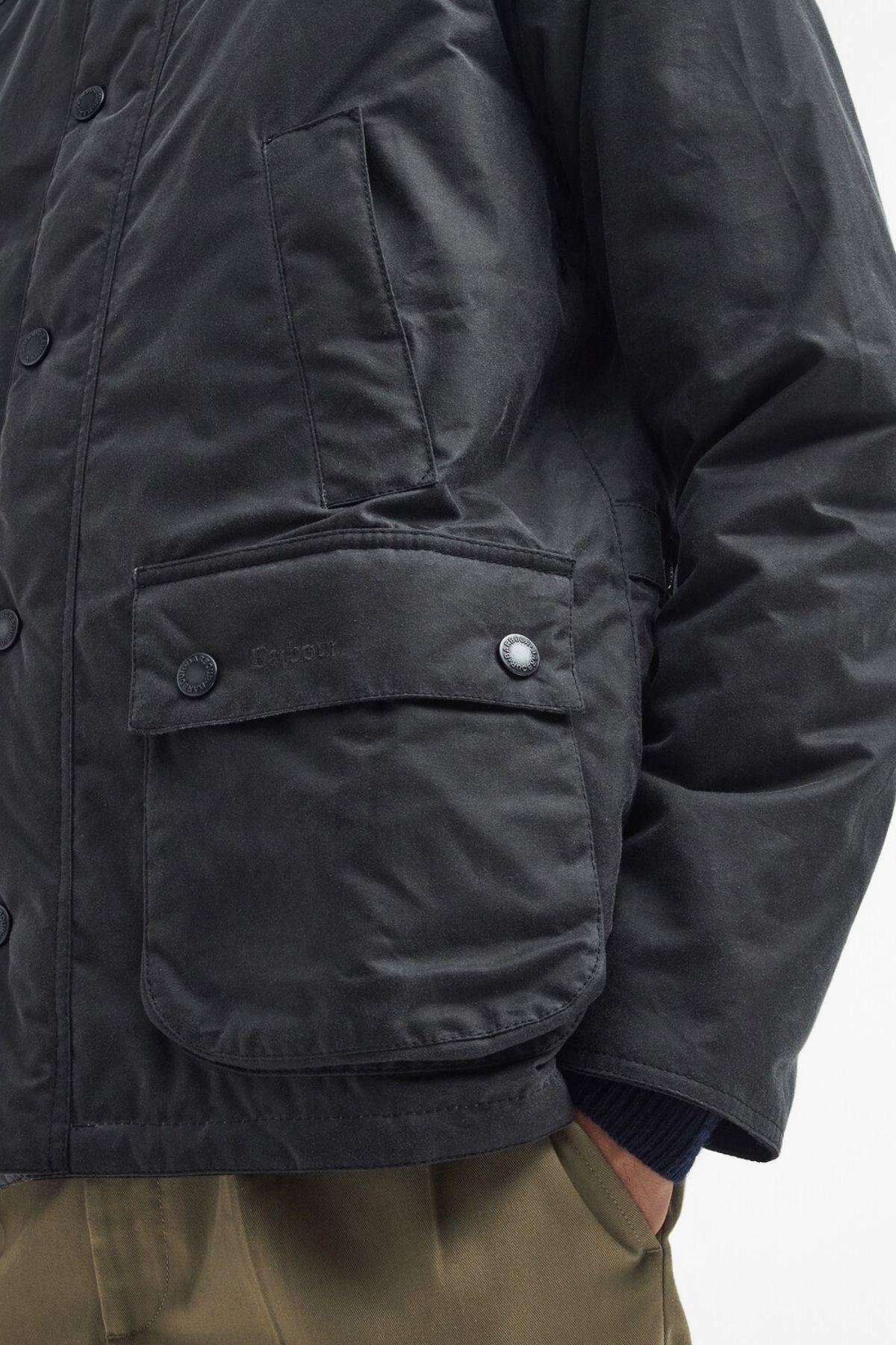 Barbour Ambleside Yağlı Ceket BK71 Black/Blue Granite Tartan
