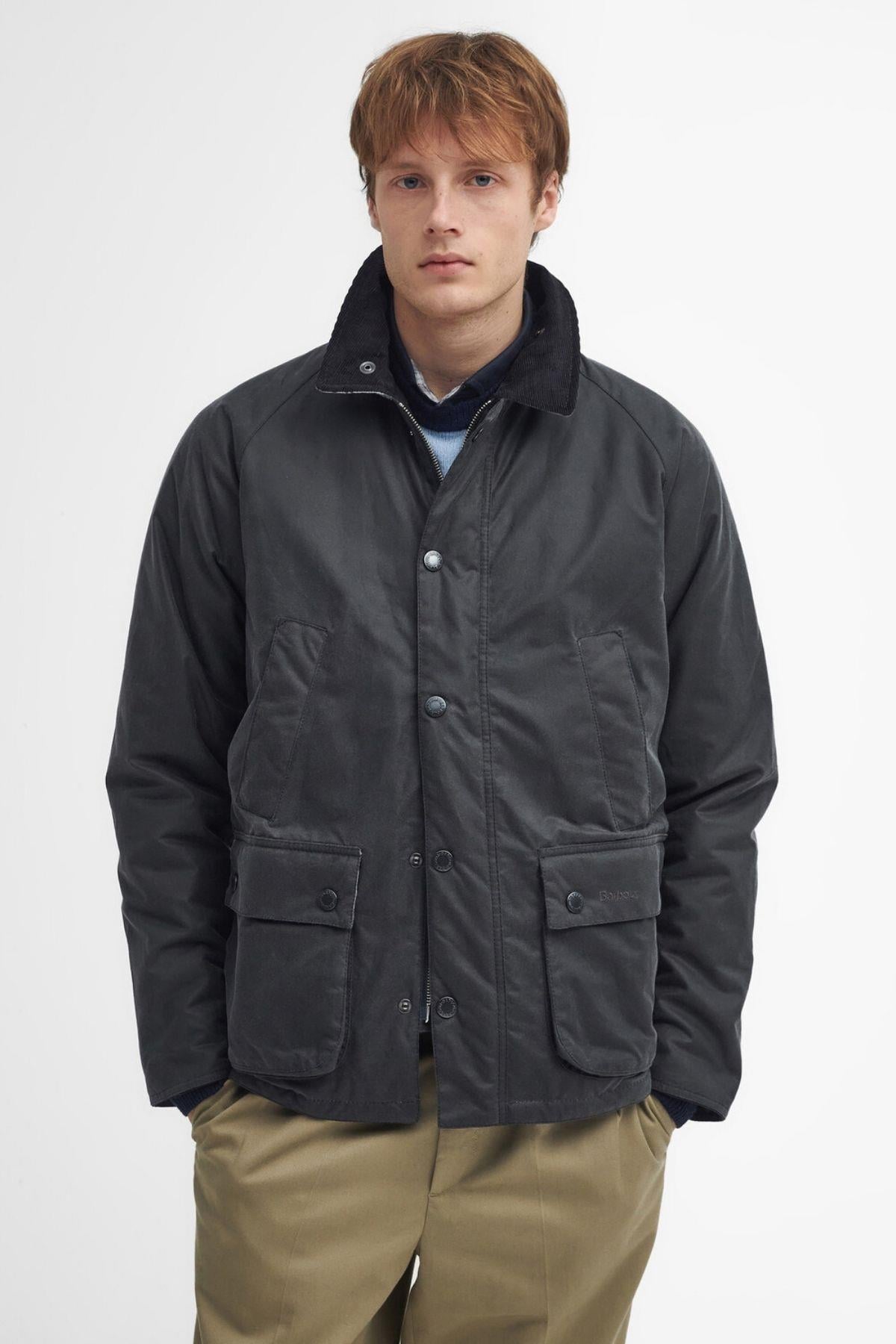 Barbour Ambleside Yağlı Ceket BK71 Black/Blue Granite Tartan