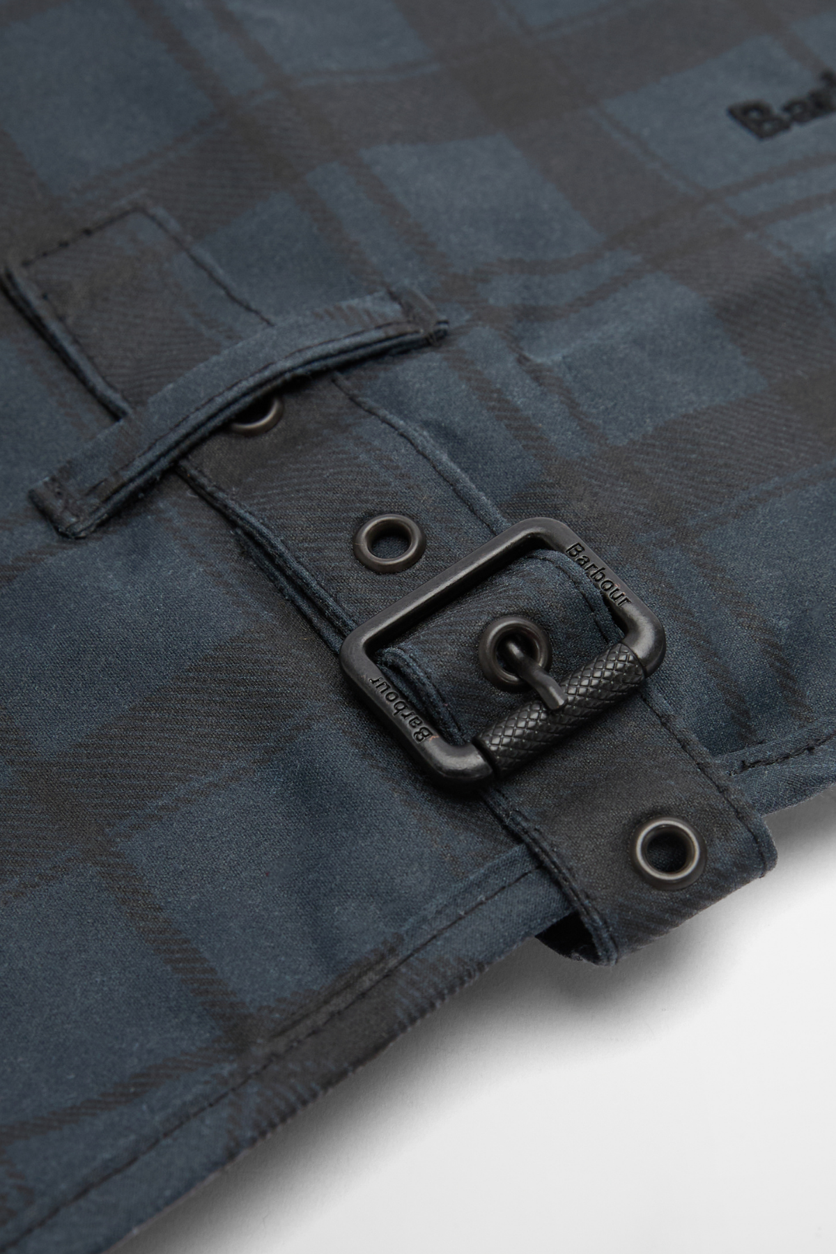 Barbour Ambleside Yağlı Köpek Montu NY75 Navy Tartan