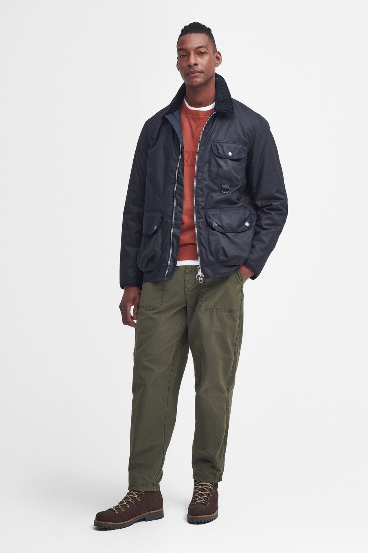 Barbour Angler Yağlı Ceket NY92 Navy