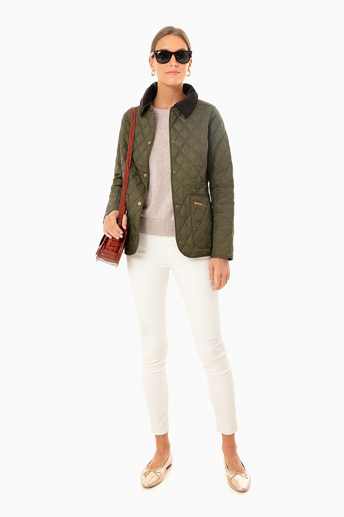 Barbour Annandale Kapitone Ceket OL91 Olive