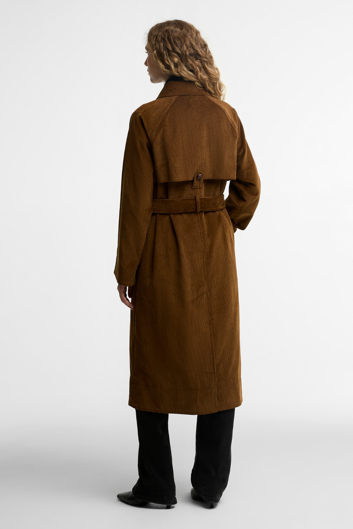 Barbour Antonella Cord Trench Casual Ceket TA51 Tan Birchwood Dress