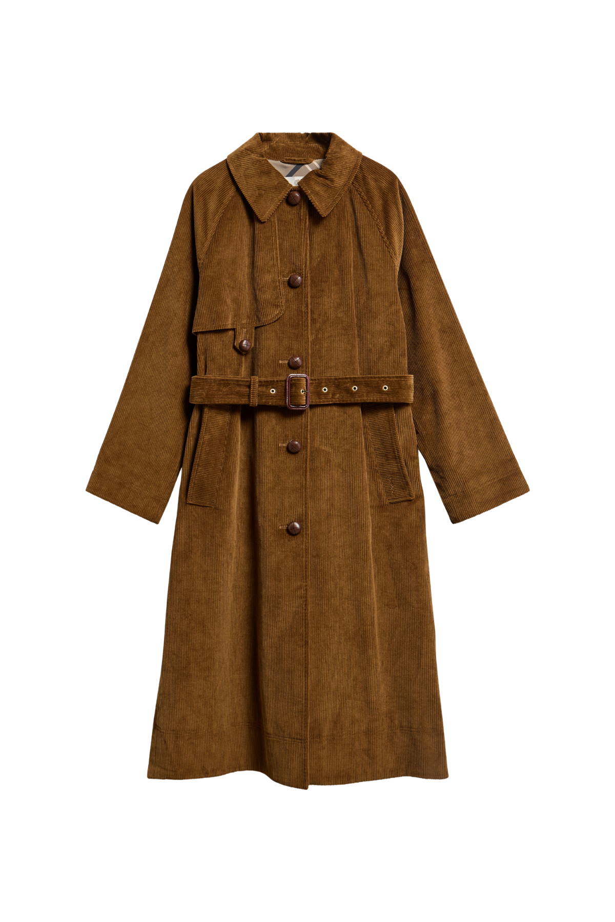 Barbour Antonella Cord Trench Casual Ceket TA51 Tan Birchwood Dress