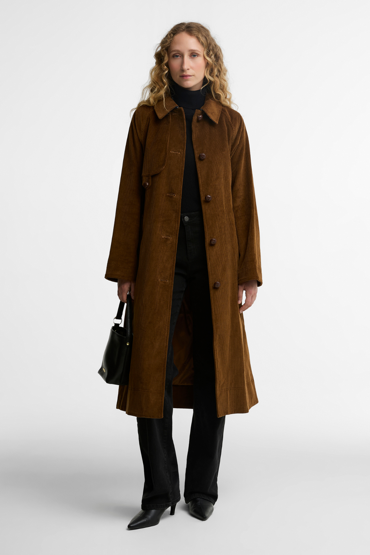 Barbour Antonella Cord Trench Casual Ceket TA51 Tan Birchwood Dress