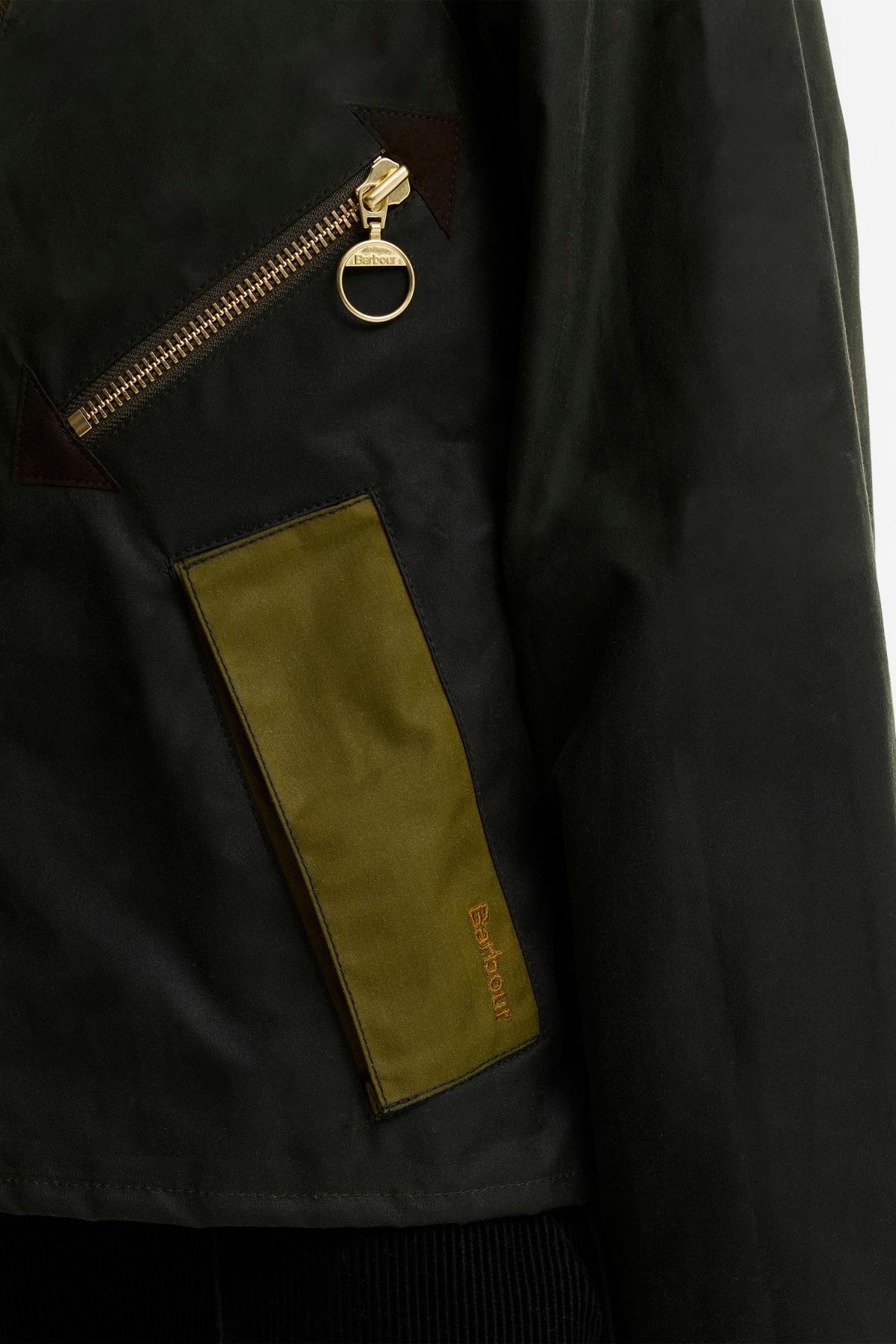 Barbour Arlene Yağlı Ceket OL33 Golden Olive Fern Bordeaux Muted