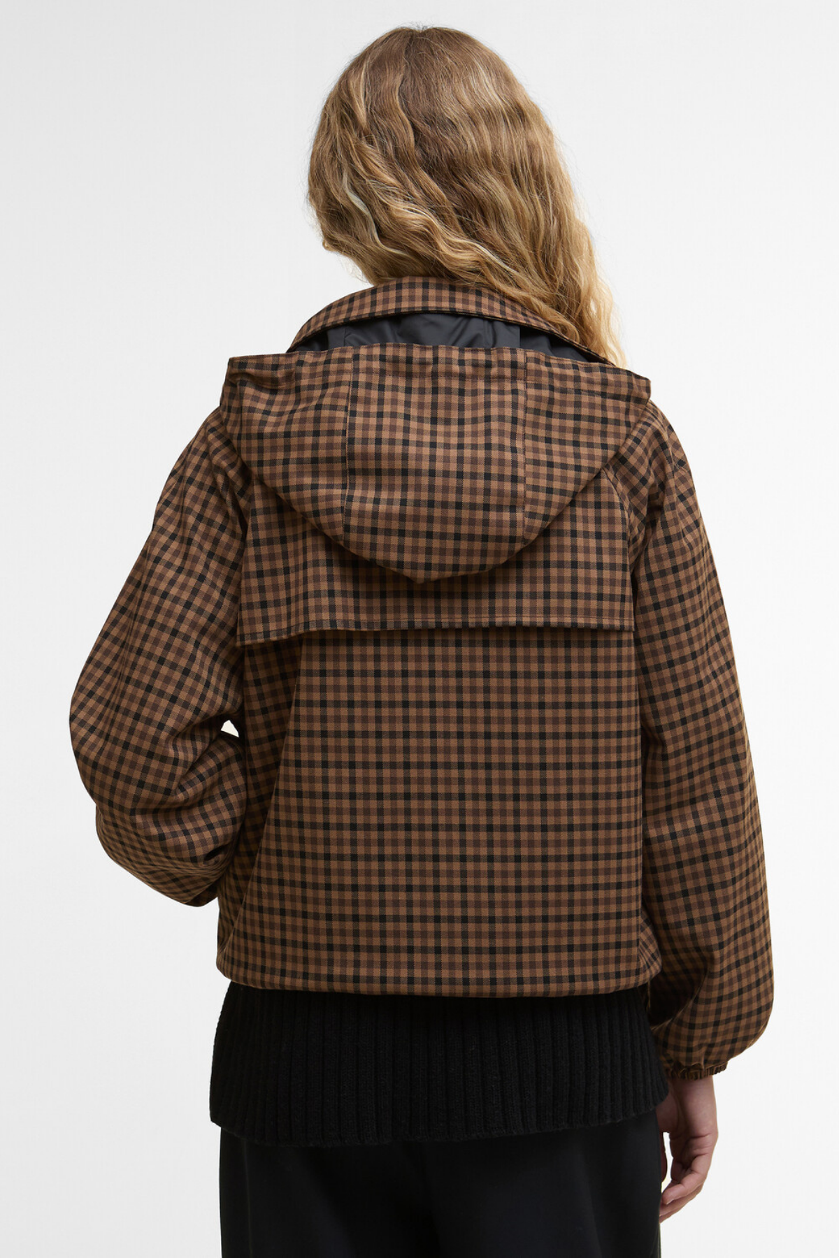 Barbour Audrey Showerproof Ceket BR51 Vicuna Gingham Check