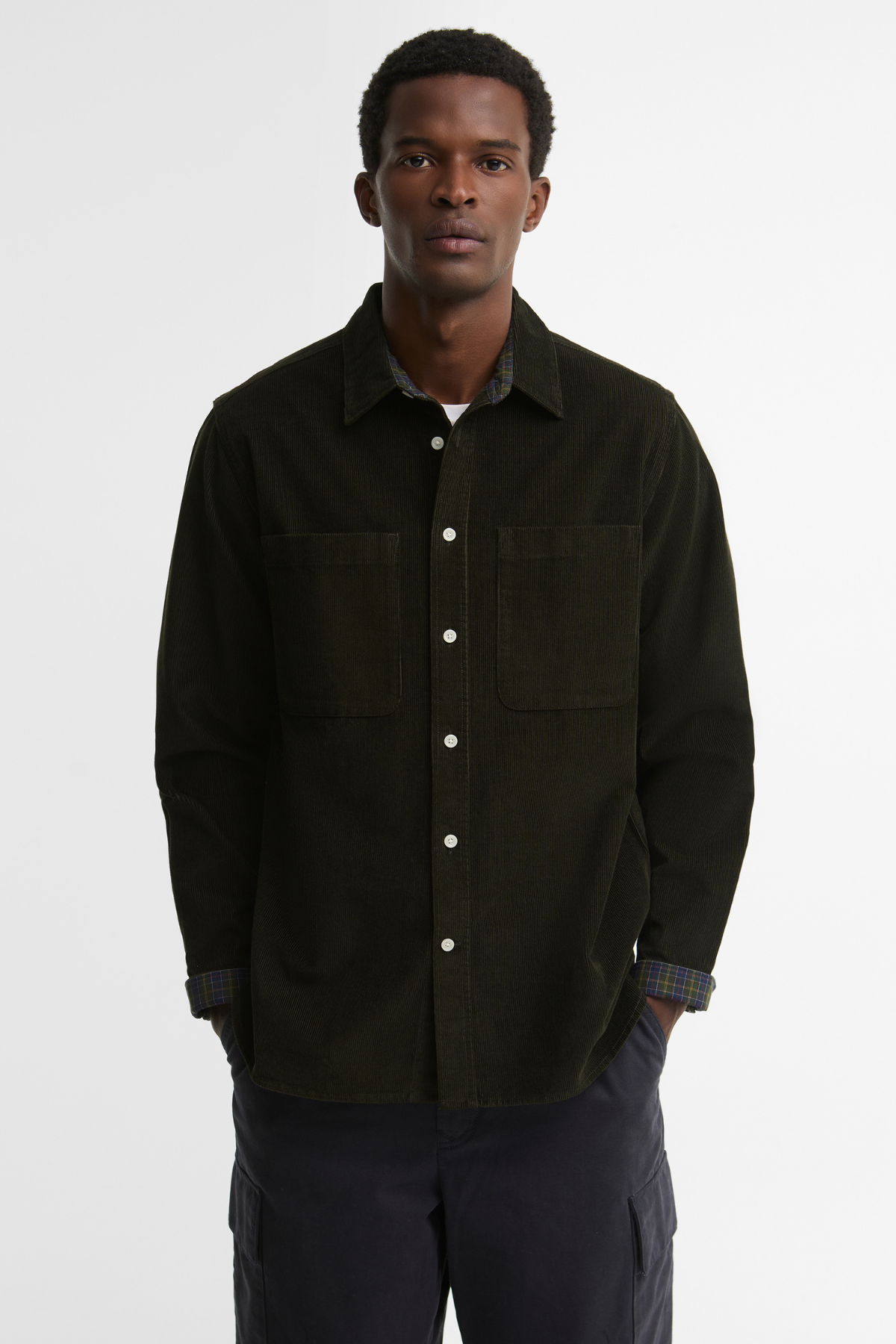 Barbour Authentic Cord Gömlek GN13 Sage