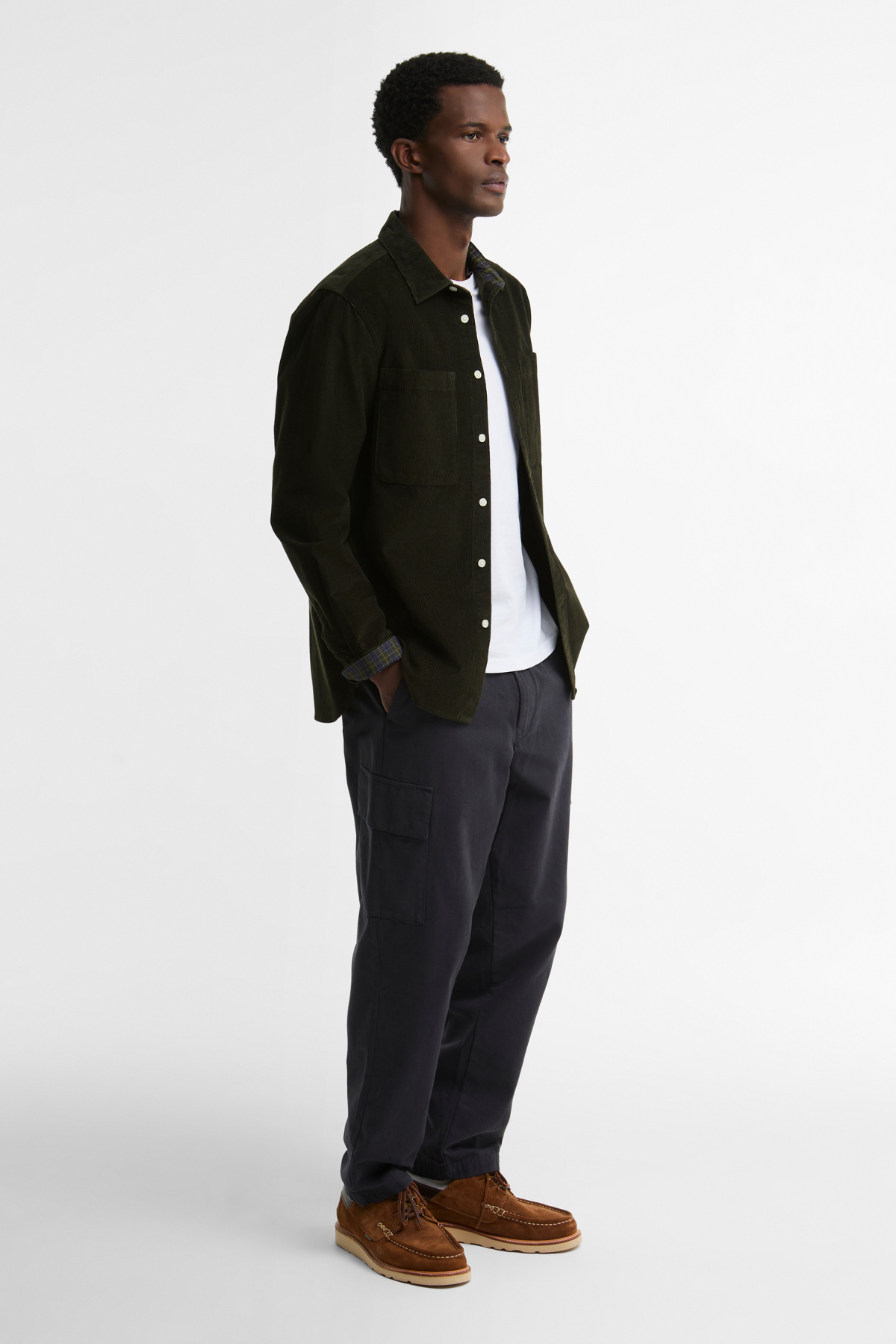 Barbour Authentic Cord Gömlek GN13 Sage