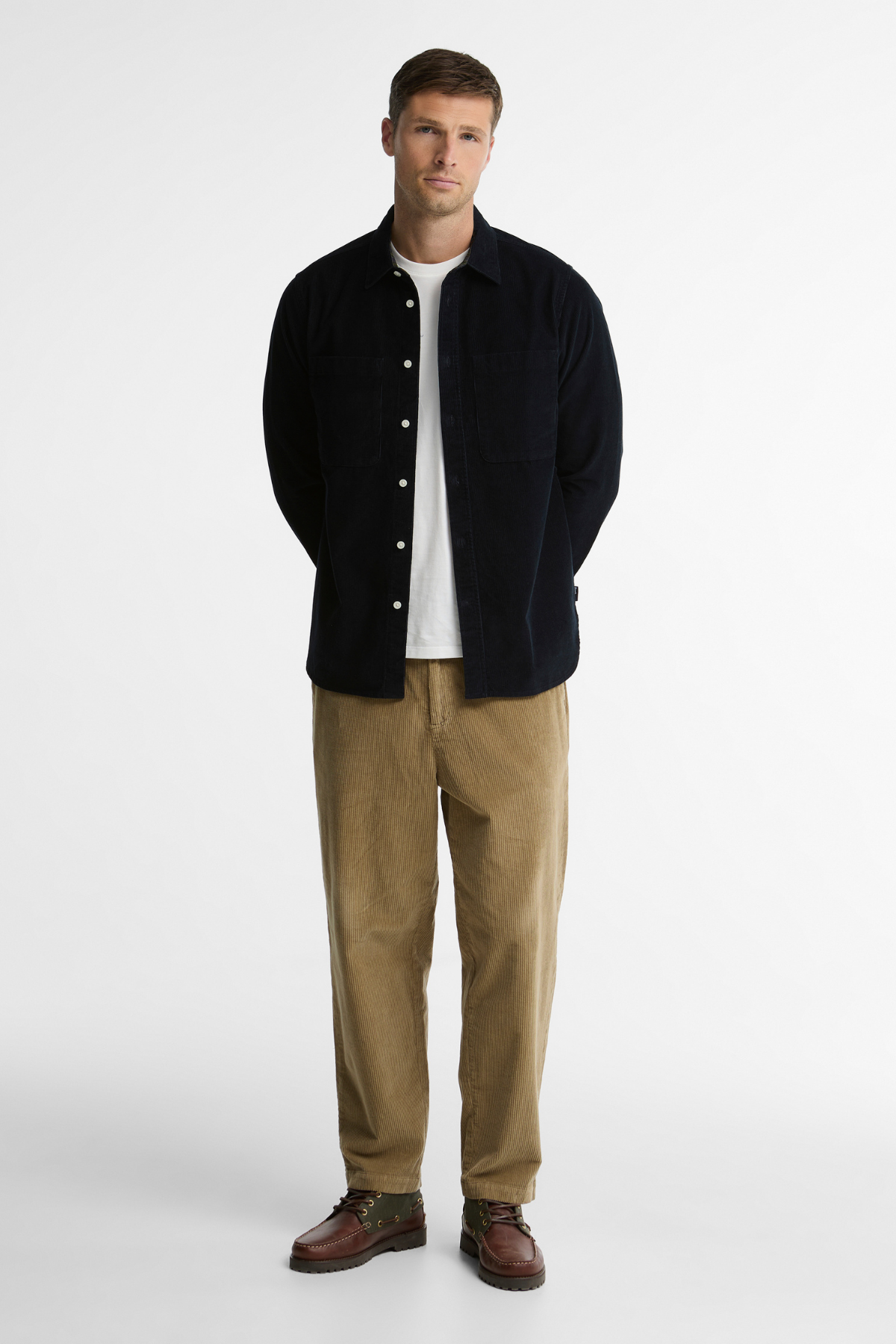 Barbour Authentic Cord Gömlek NY74 Dark Navy