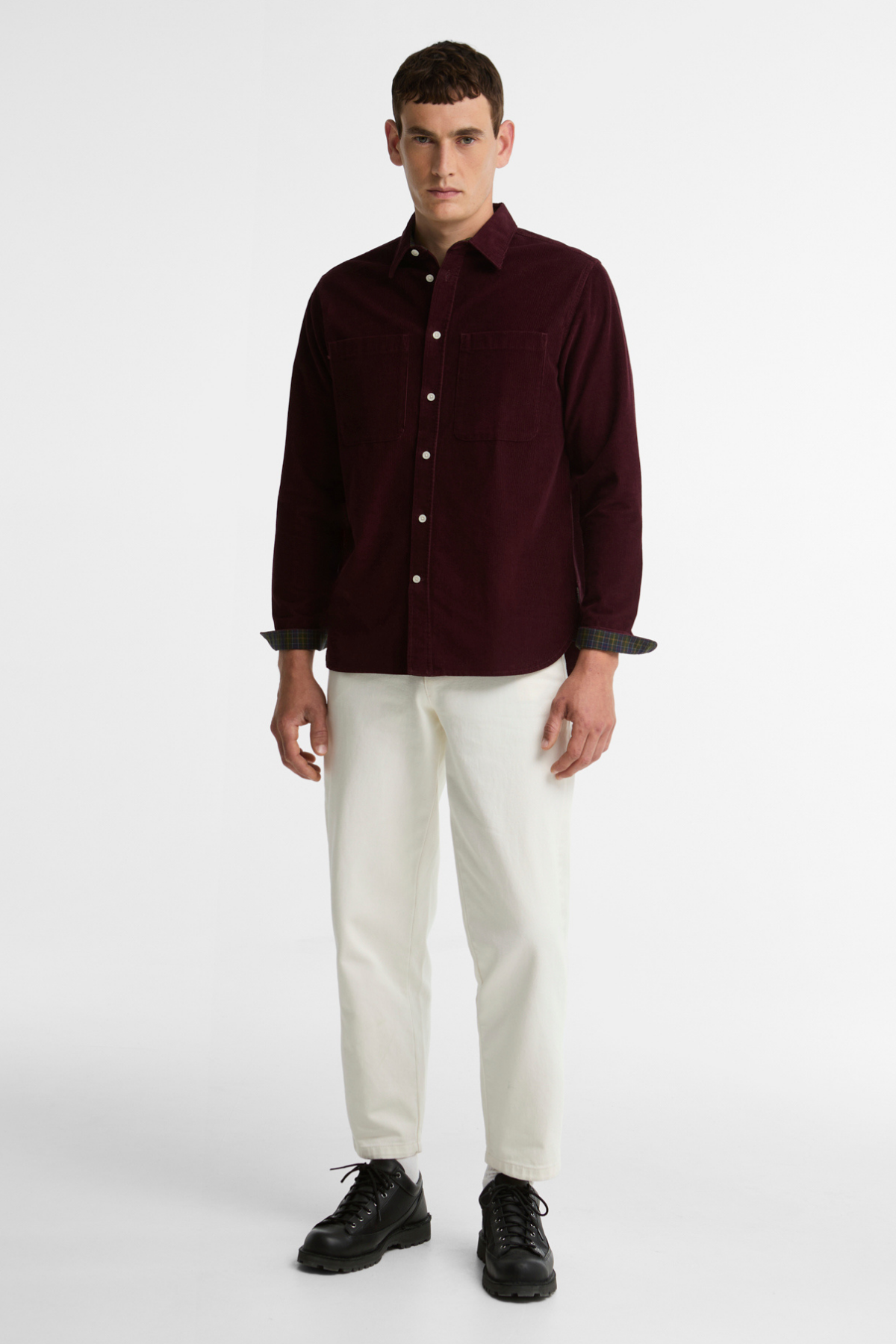 Barbour Authentic Cord Gömlek RE39 Burgundy