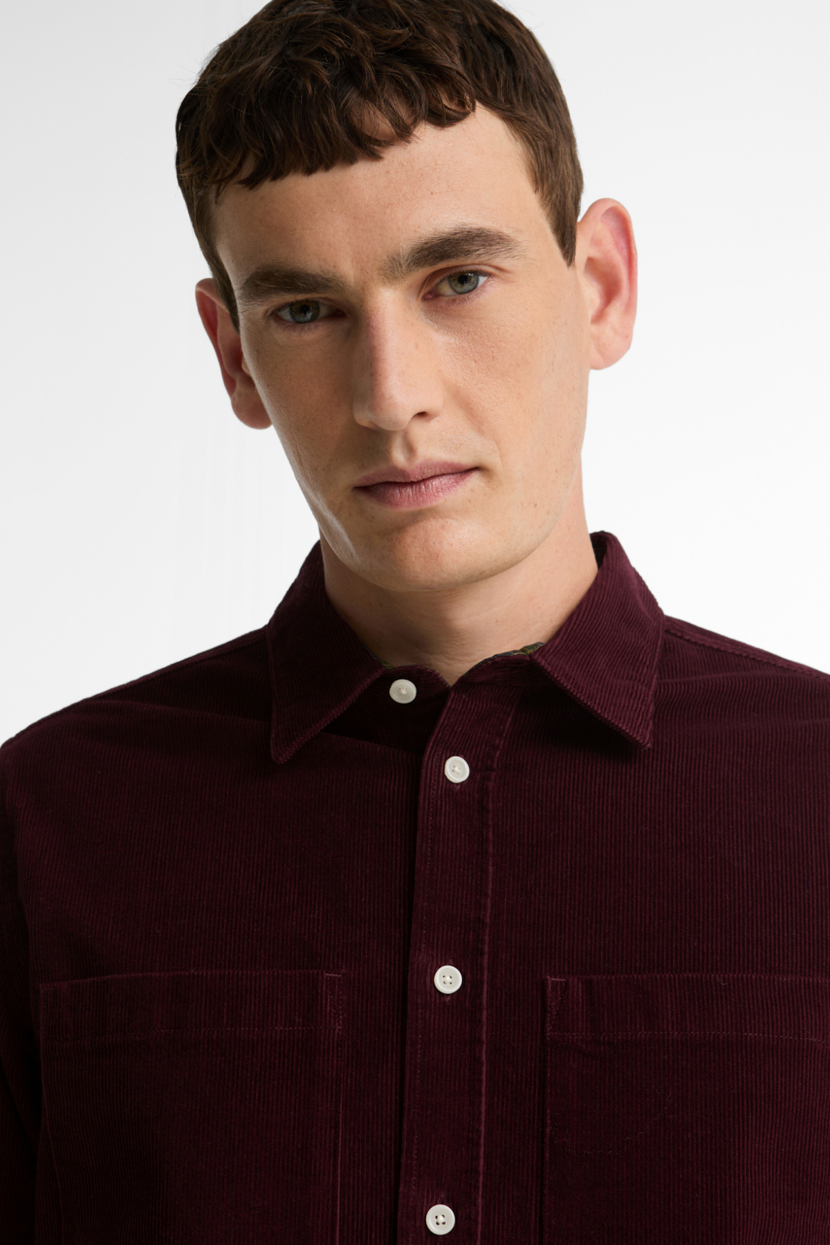 Barbour Authentic Cord Gömlek RE39 Burgundy