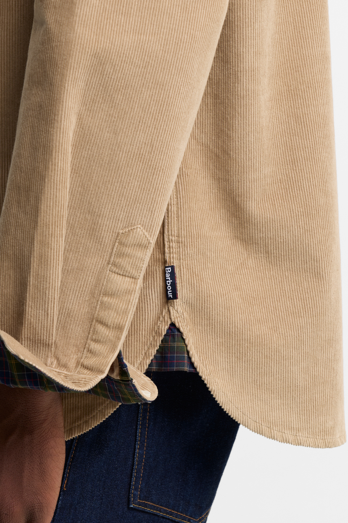 Barbour Authentic Cord Gömlek ST17 Washed Stone