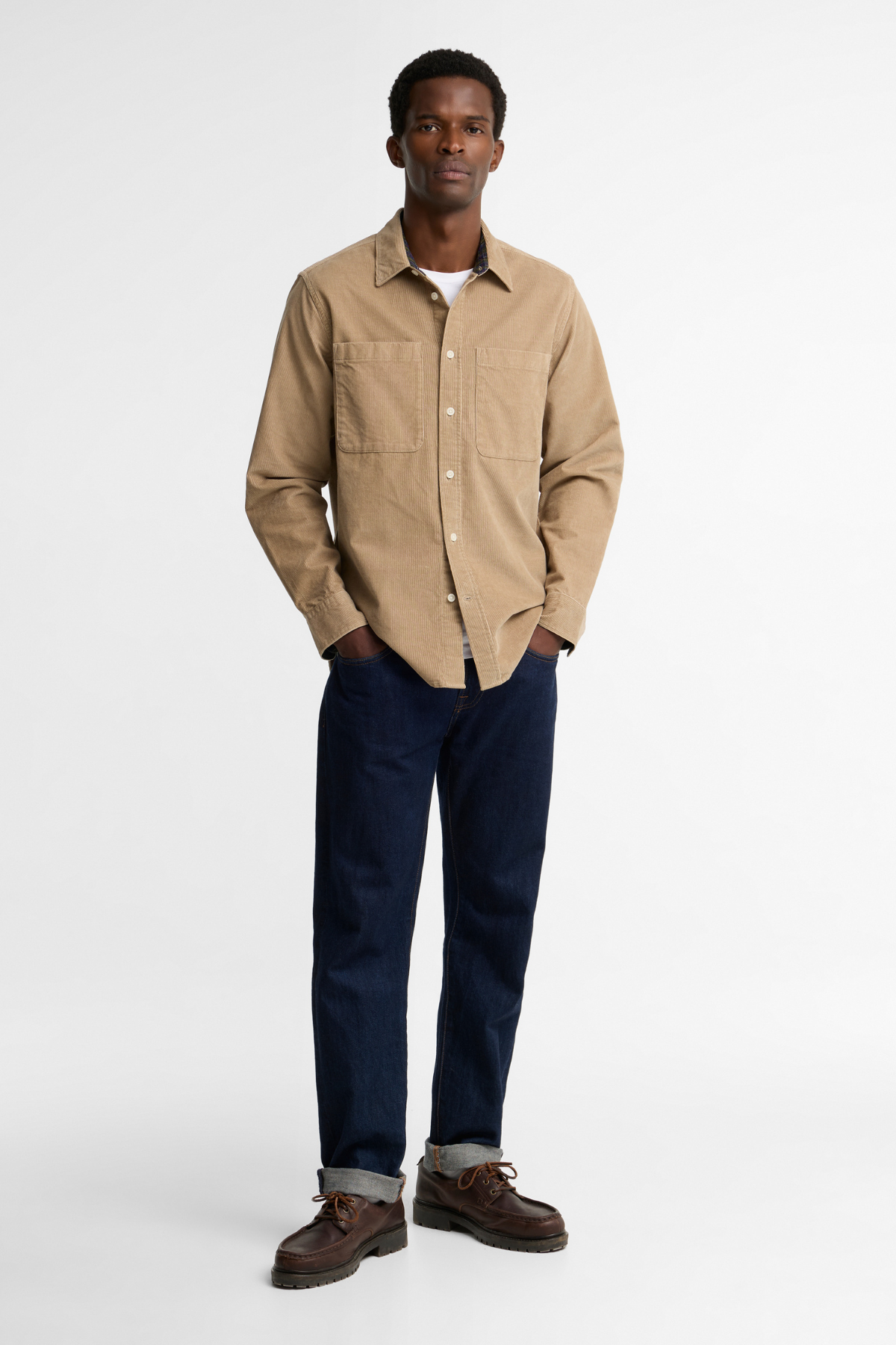 Barbour Authentic Cord Gömlek ST17 Washed Stone