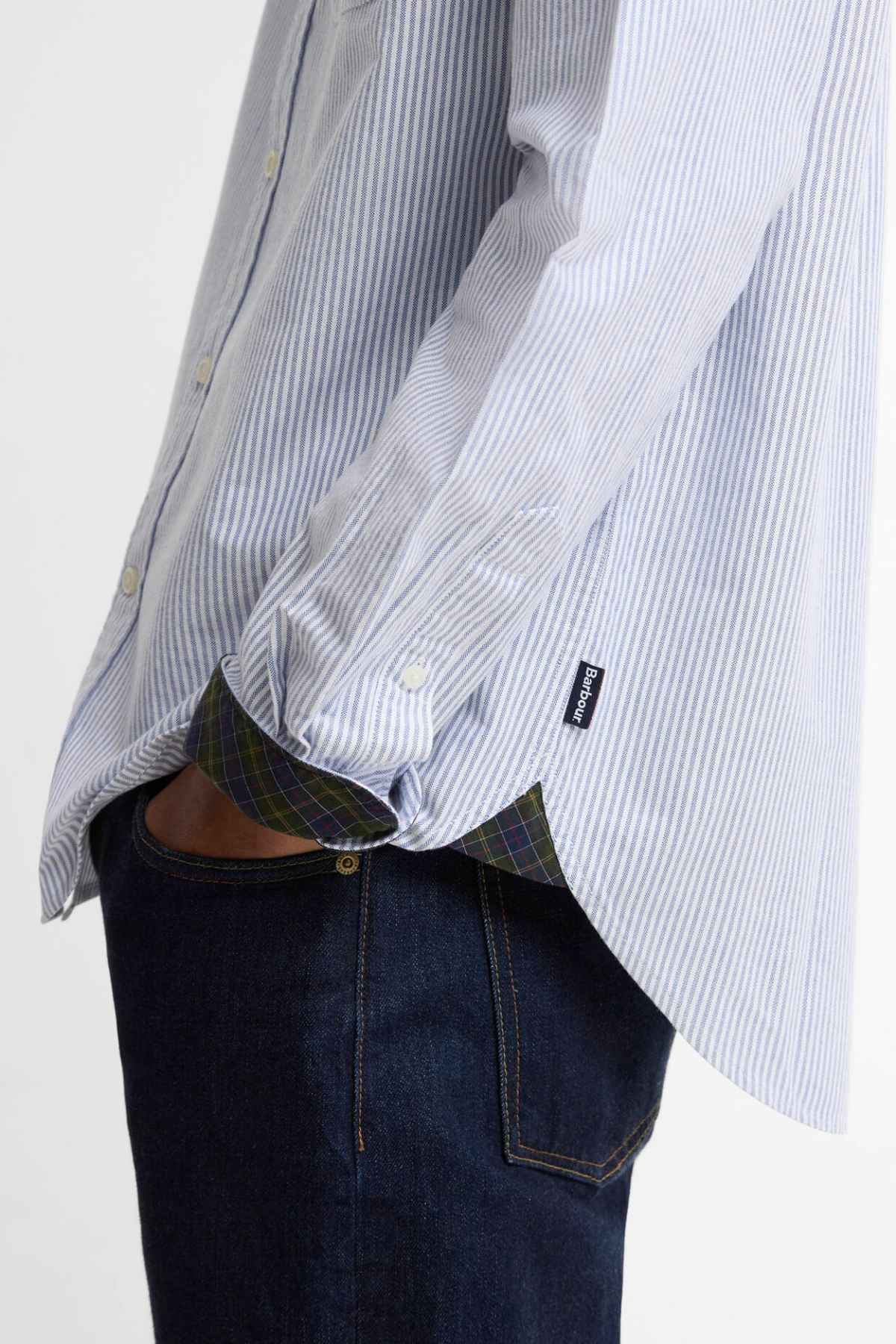 Barbour Authentic Striped Oxford Gömlek BL33 Blue
