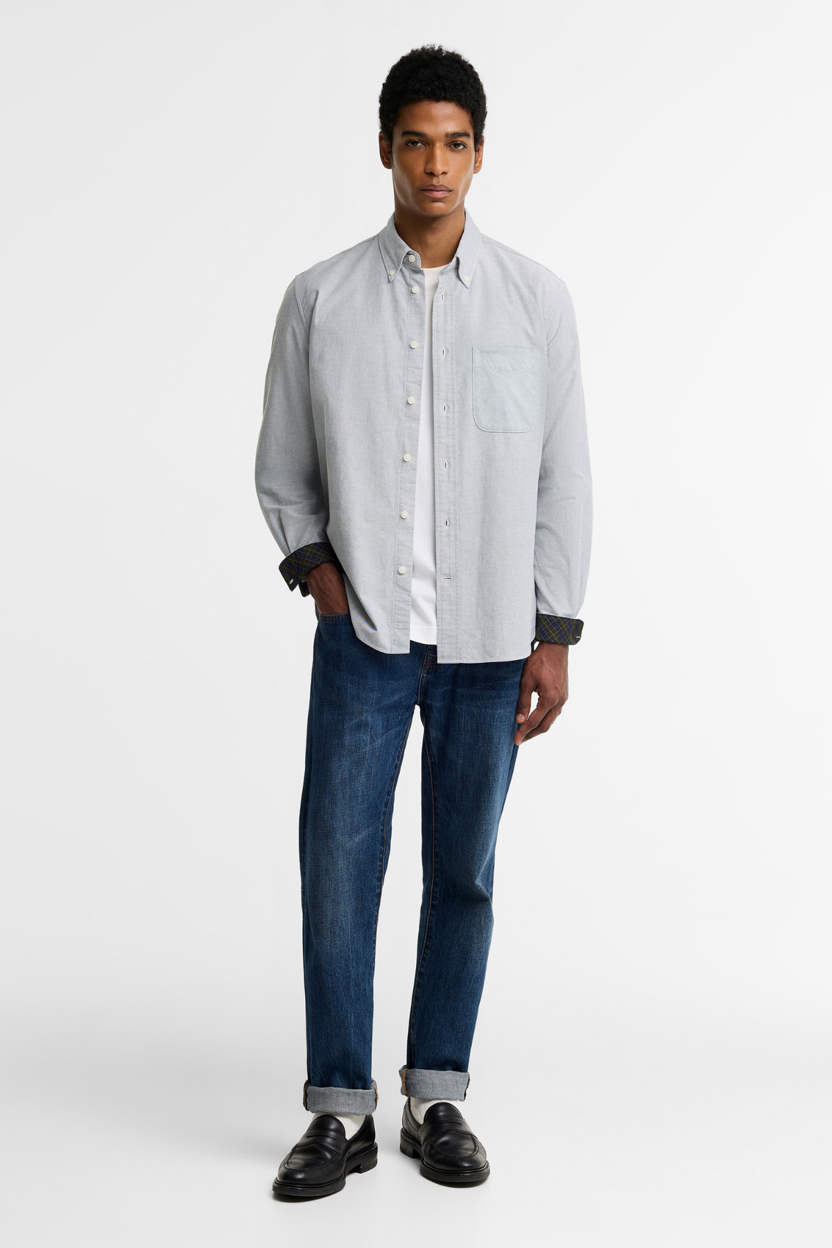 Barbour Authentic Striped Oxford Gömlek GN91 Forest