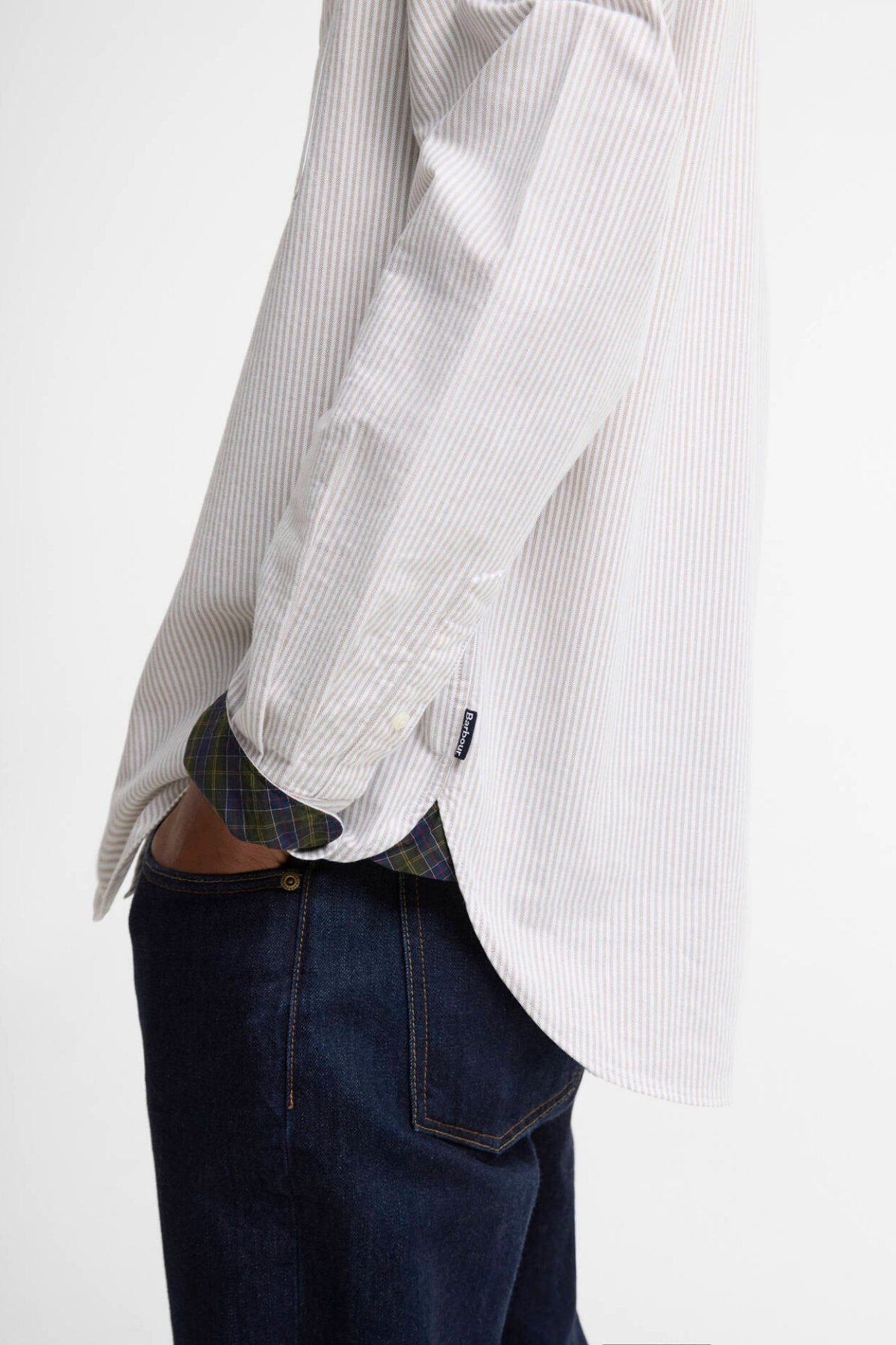 Barbour Authentic Striped Oxford Gömlek ST51 Stone