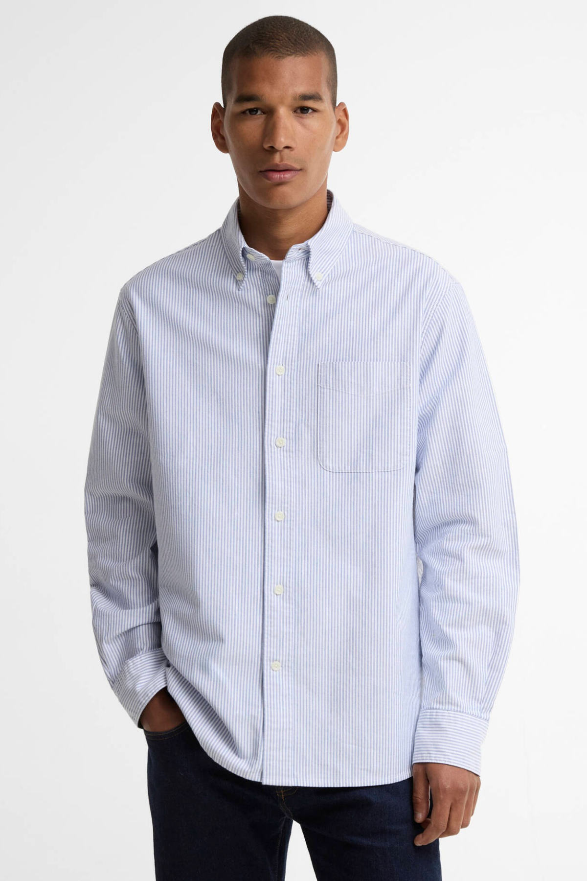 Barbour Authentic Striped Oxford Gömlek BL33 Blue
